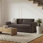 Riley 84" Velvet Storage Sofa - Hale Warm Gray