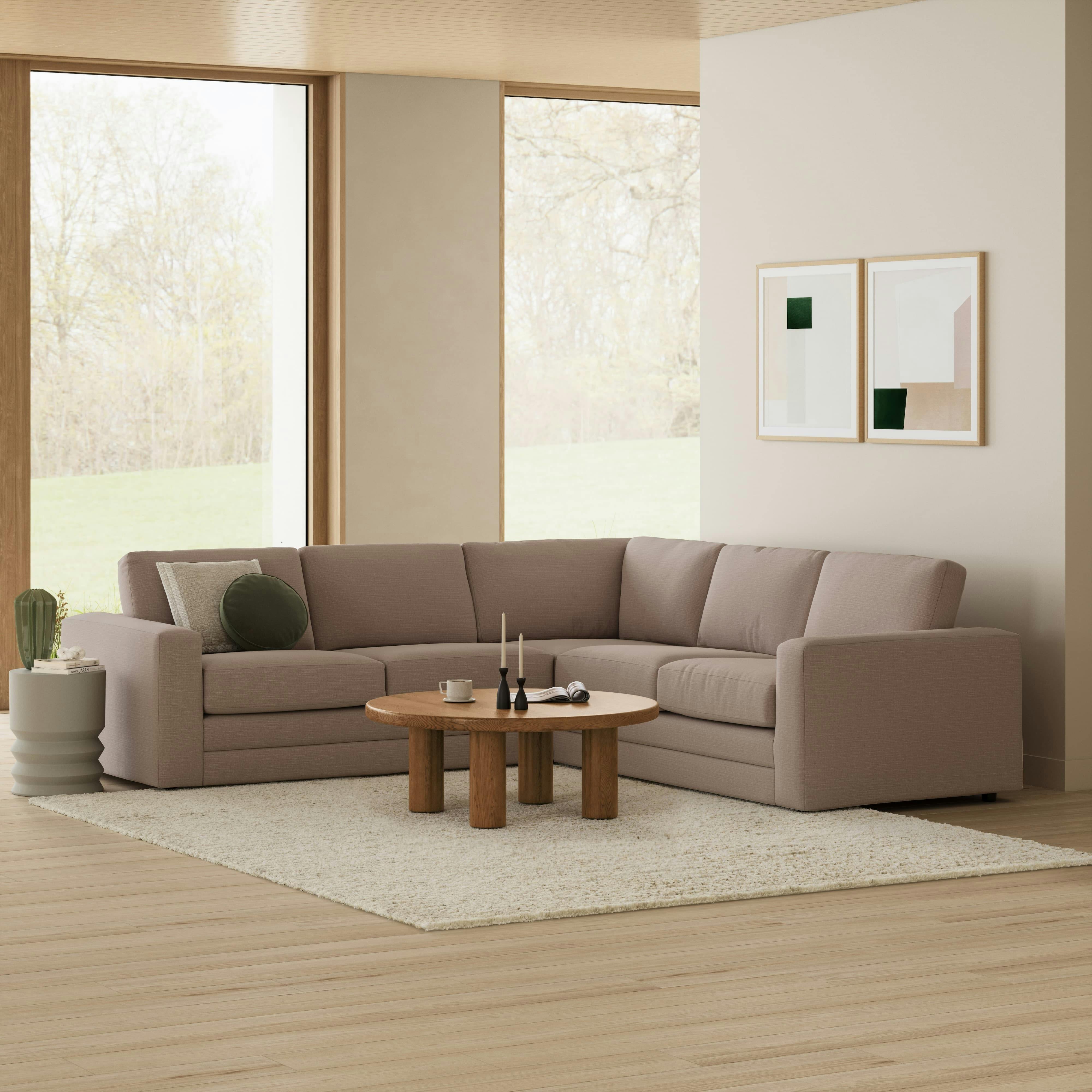 Riley 105" Corner Sectional - Napa Quartz