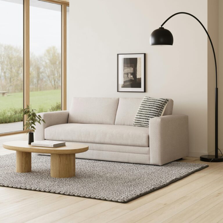 Riley 84" Storage Sofa - Napa White
