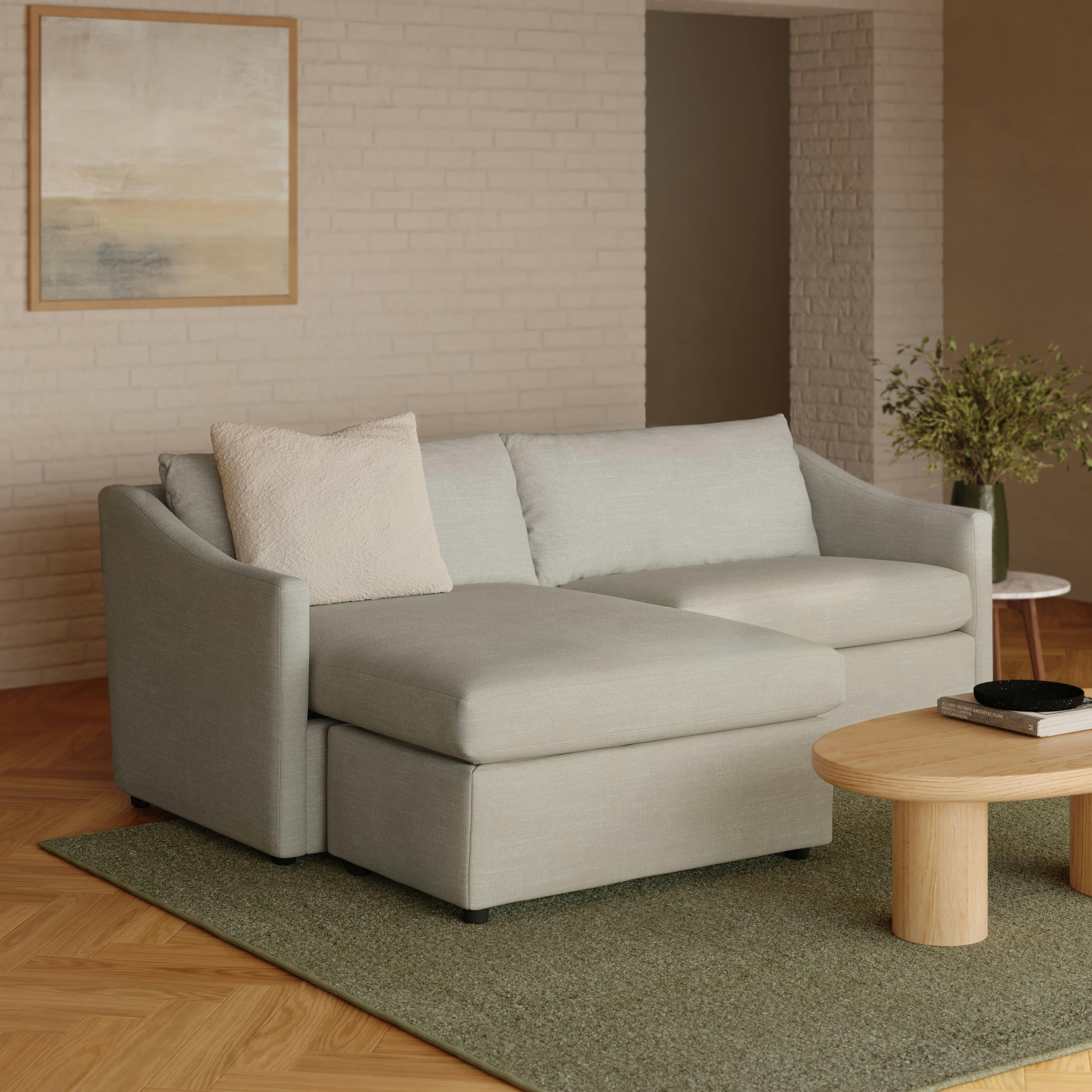 Landry 84.5" Reversible Storage Sectional - Napa Dove