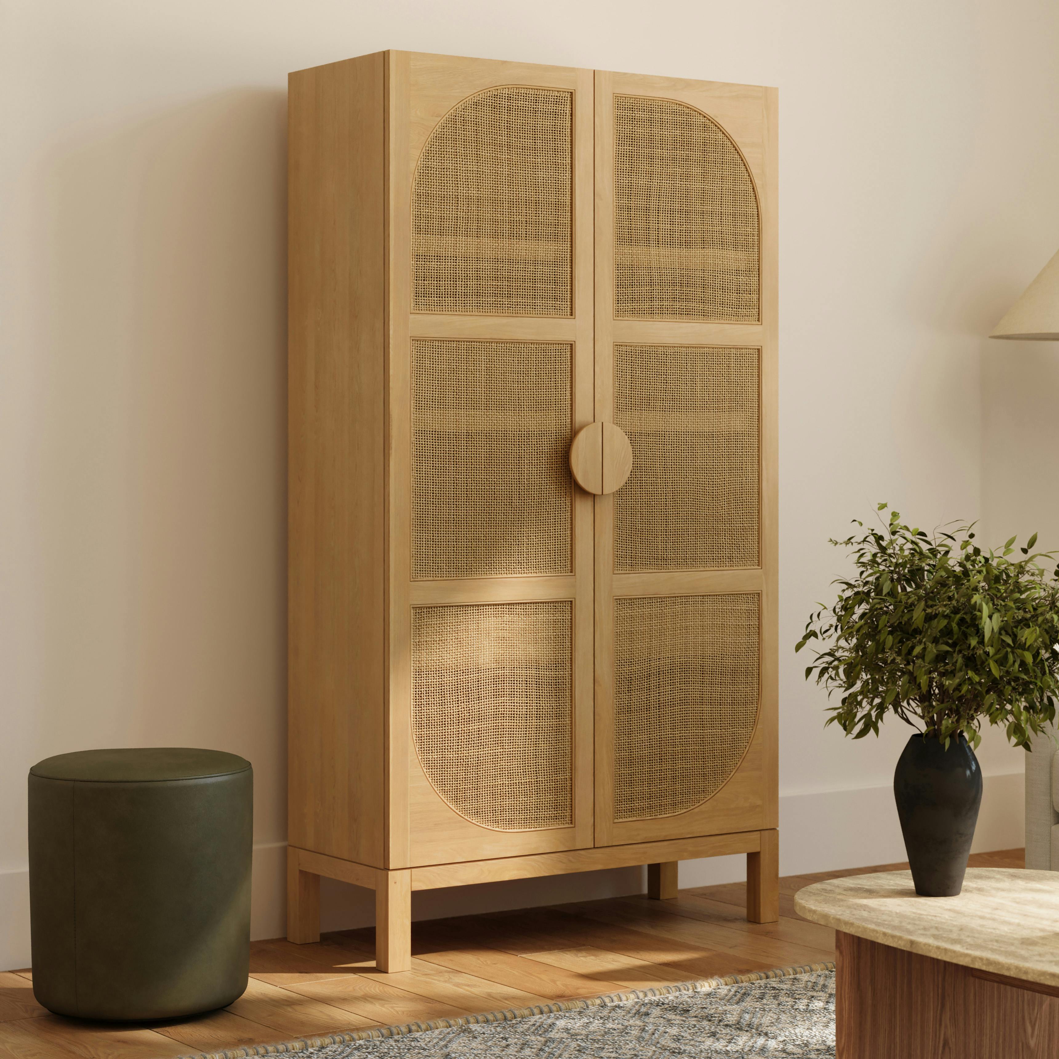 Dania 38" Cabinet - Natural Oak