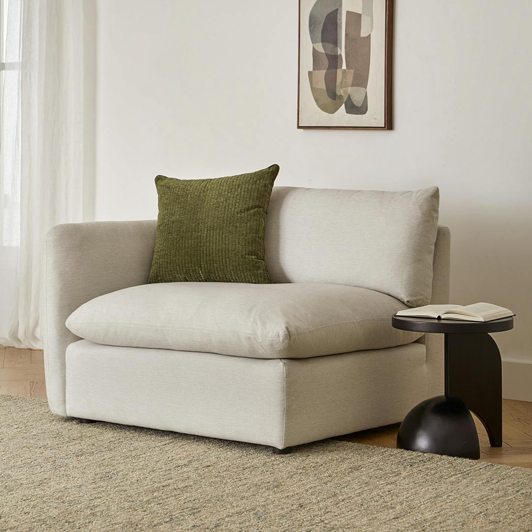 Leigh 46" Left Arm Module - Silver Ivory