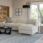 Vati 114" Right Storage Sleeper Sectional - Natural Oak and Buckler Ivory