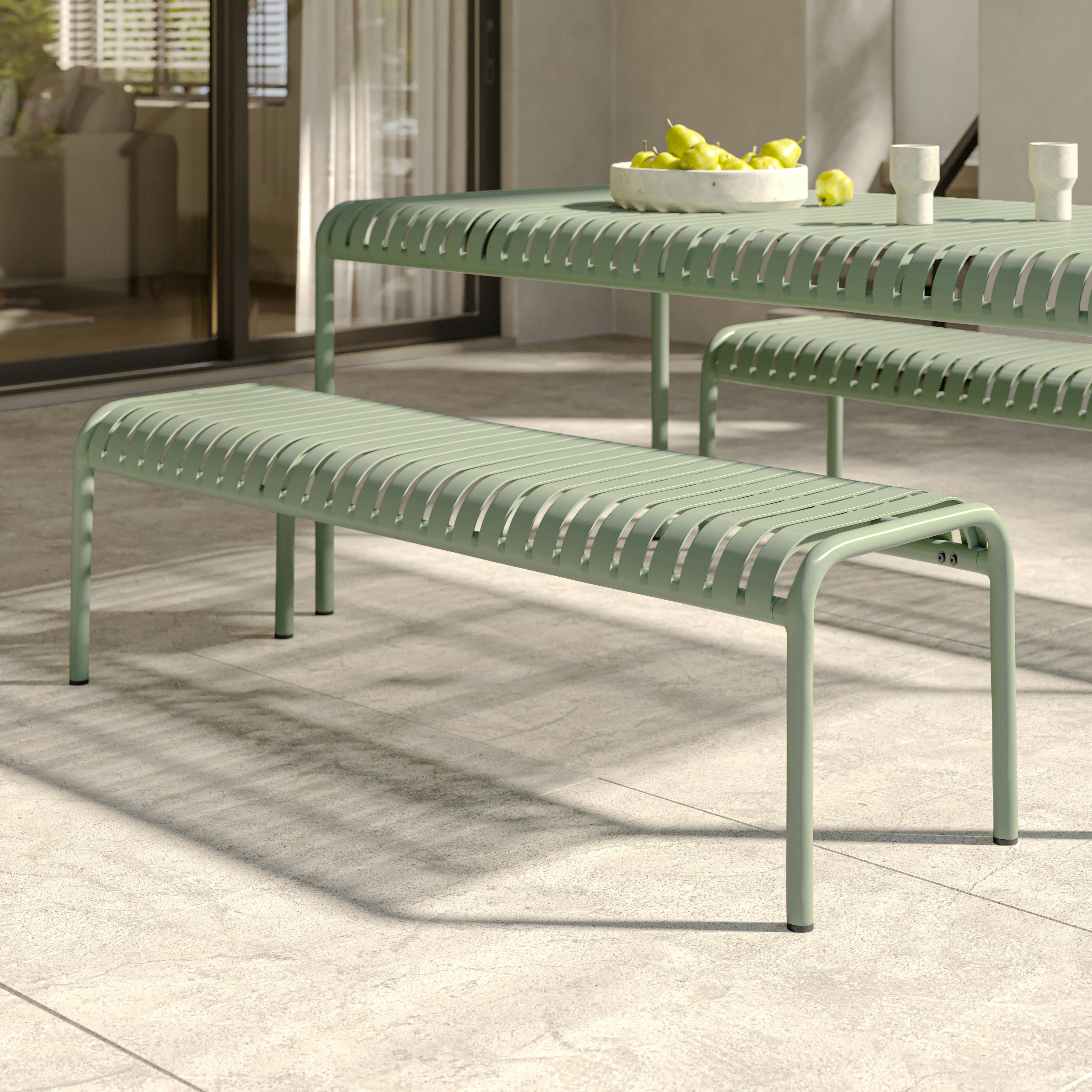 Sarek 59" Outdoor Bench - Khaki Green