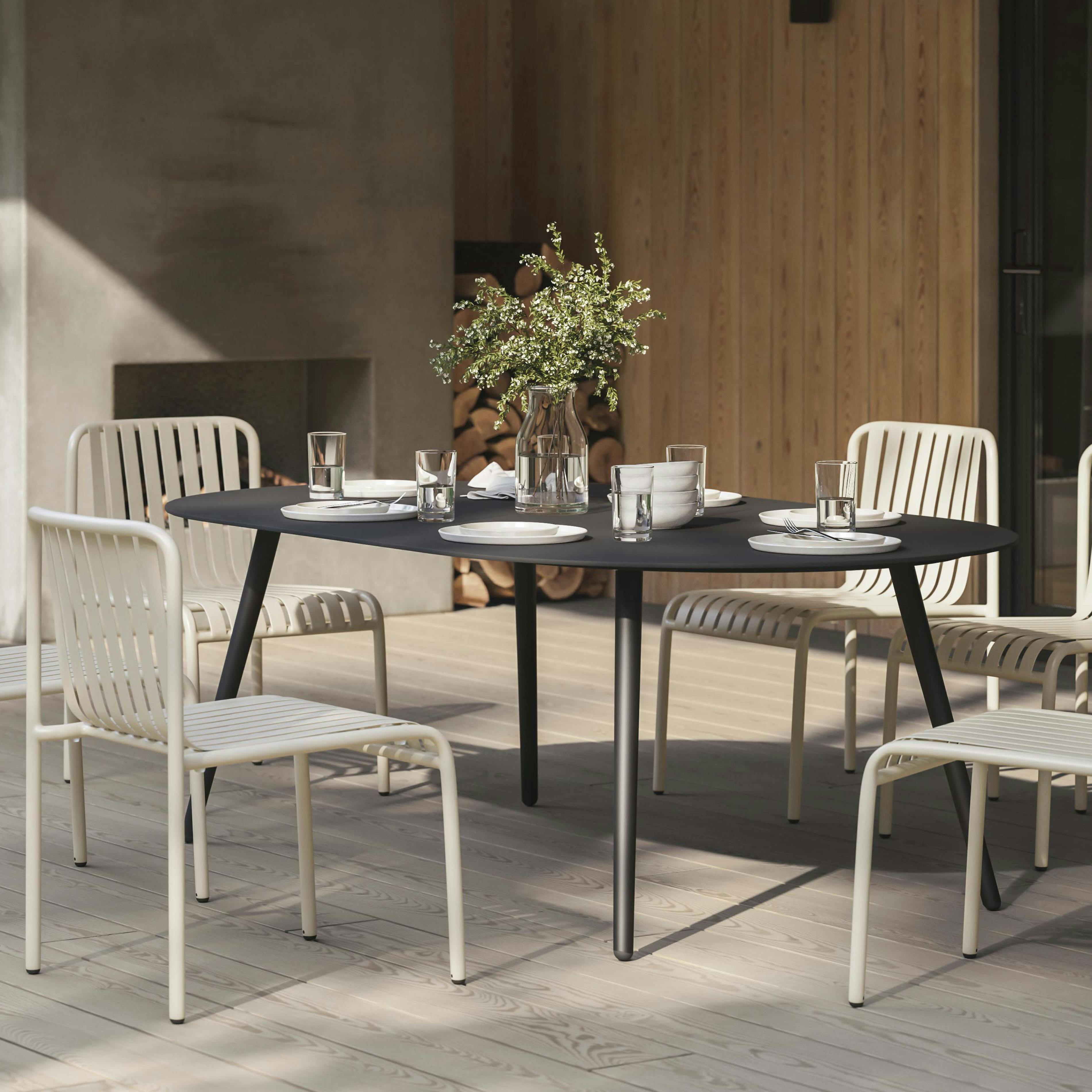 Ballo 78.5" Outdoor Dining Table - Black
