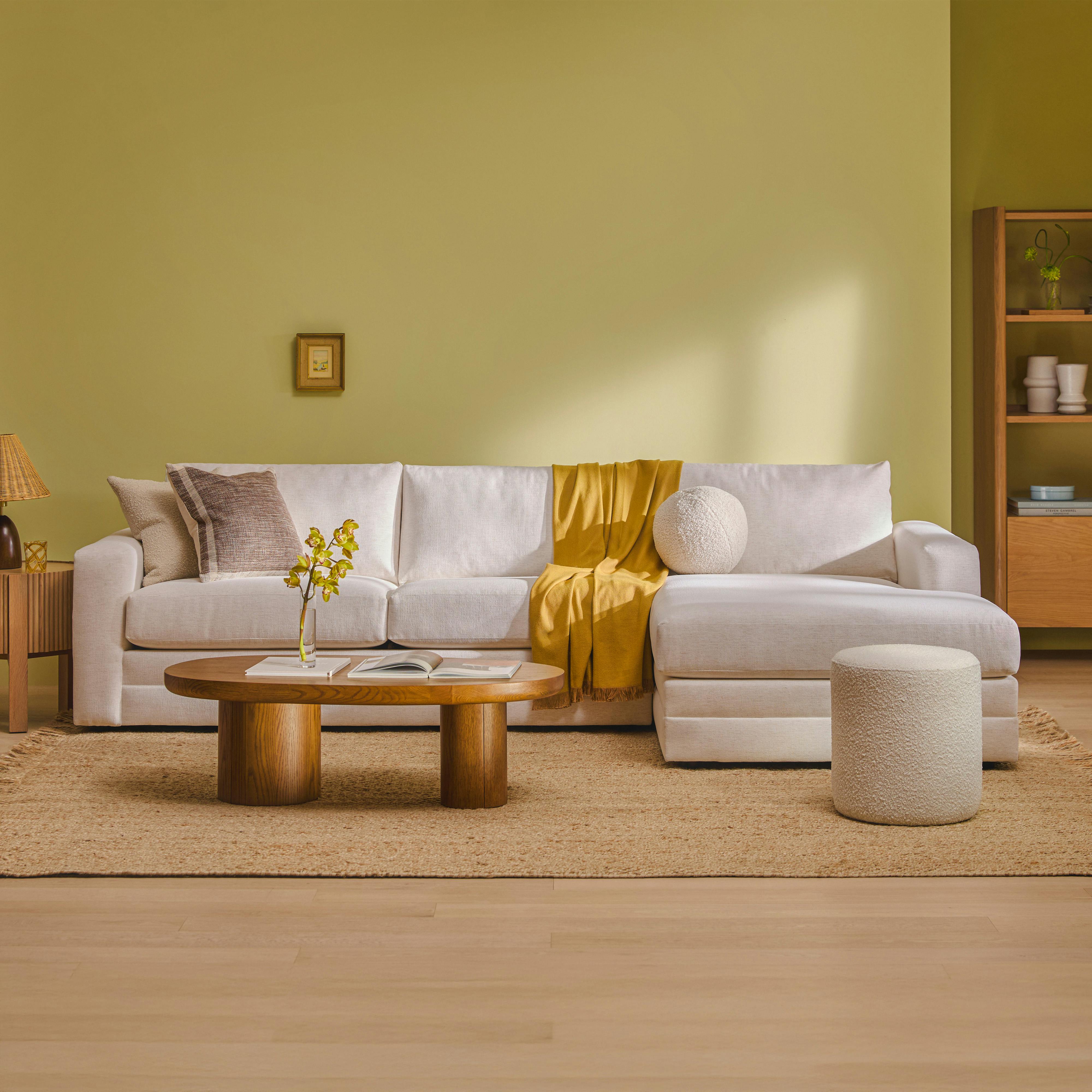 Riley 118.5" Right Sectional - Napa White