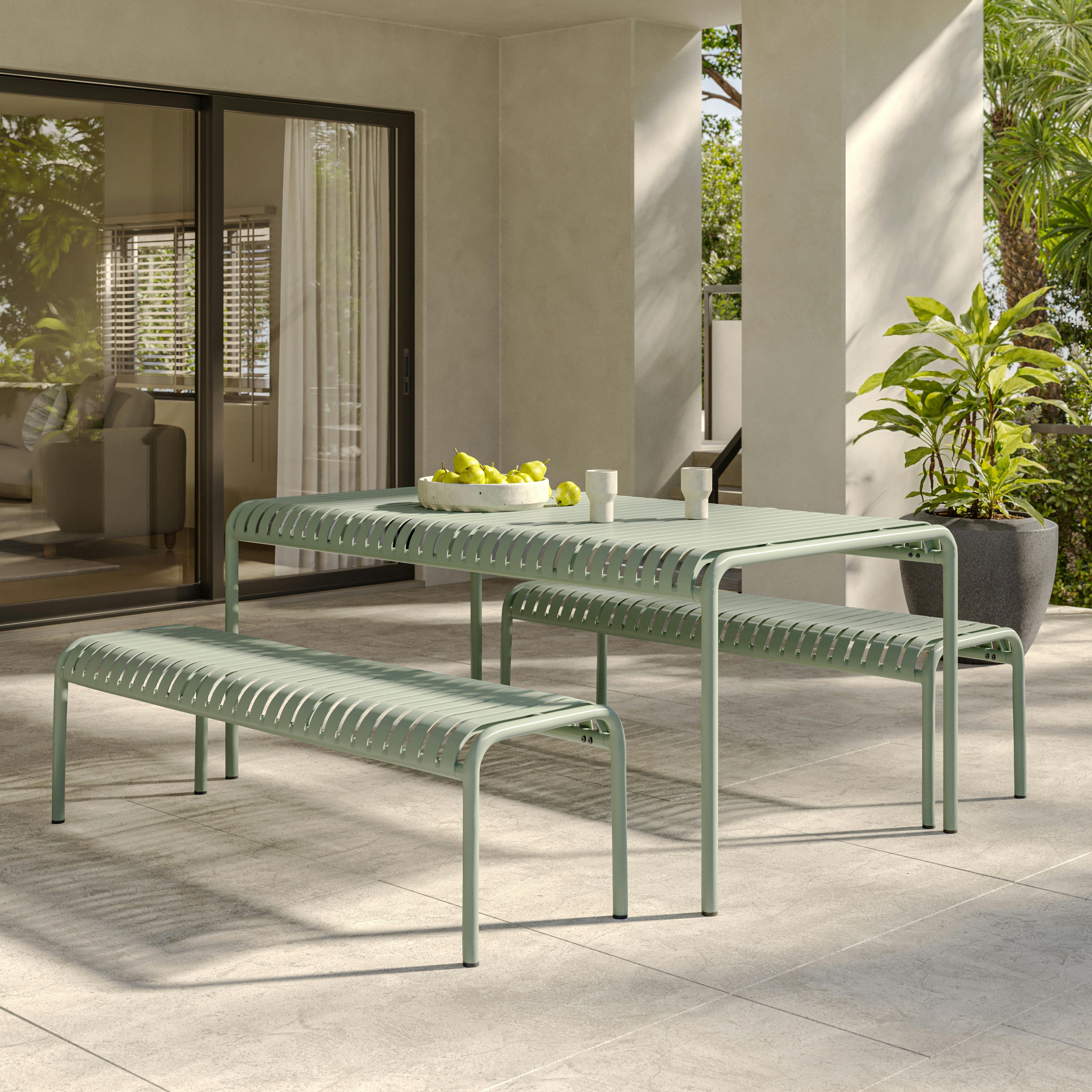 Sarek 67" Outdoor Dining Table Set - Khaki Green