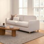 Vati 80" Sofa Bed - Natural Oak and Buckler Ivory