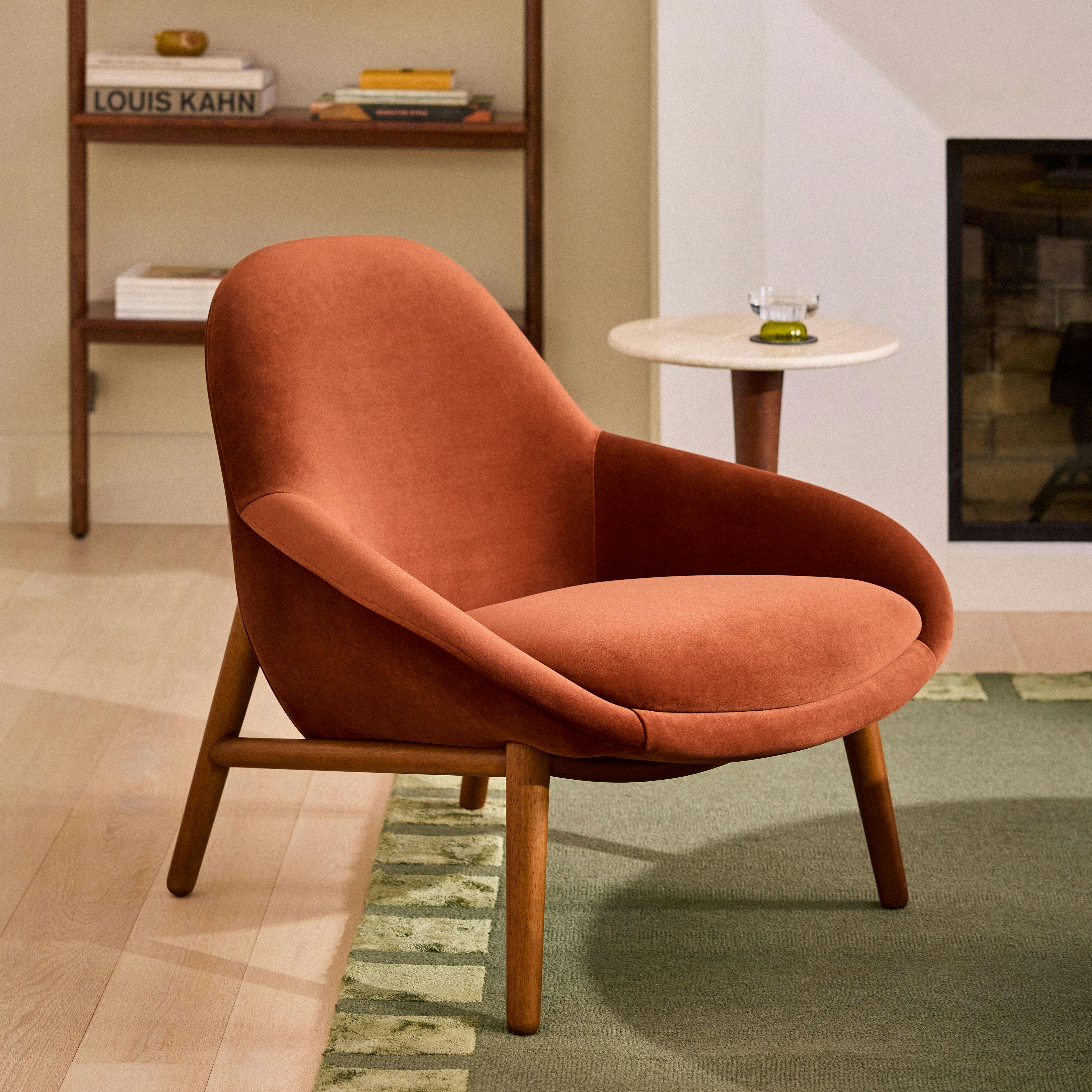 Sunny 32" Velvet Lounge Chair - Hale Rust