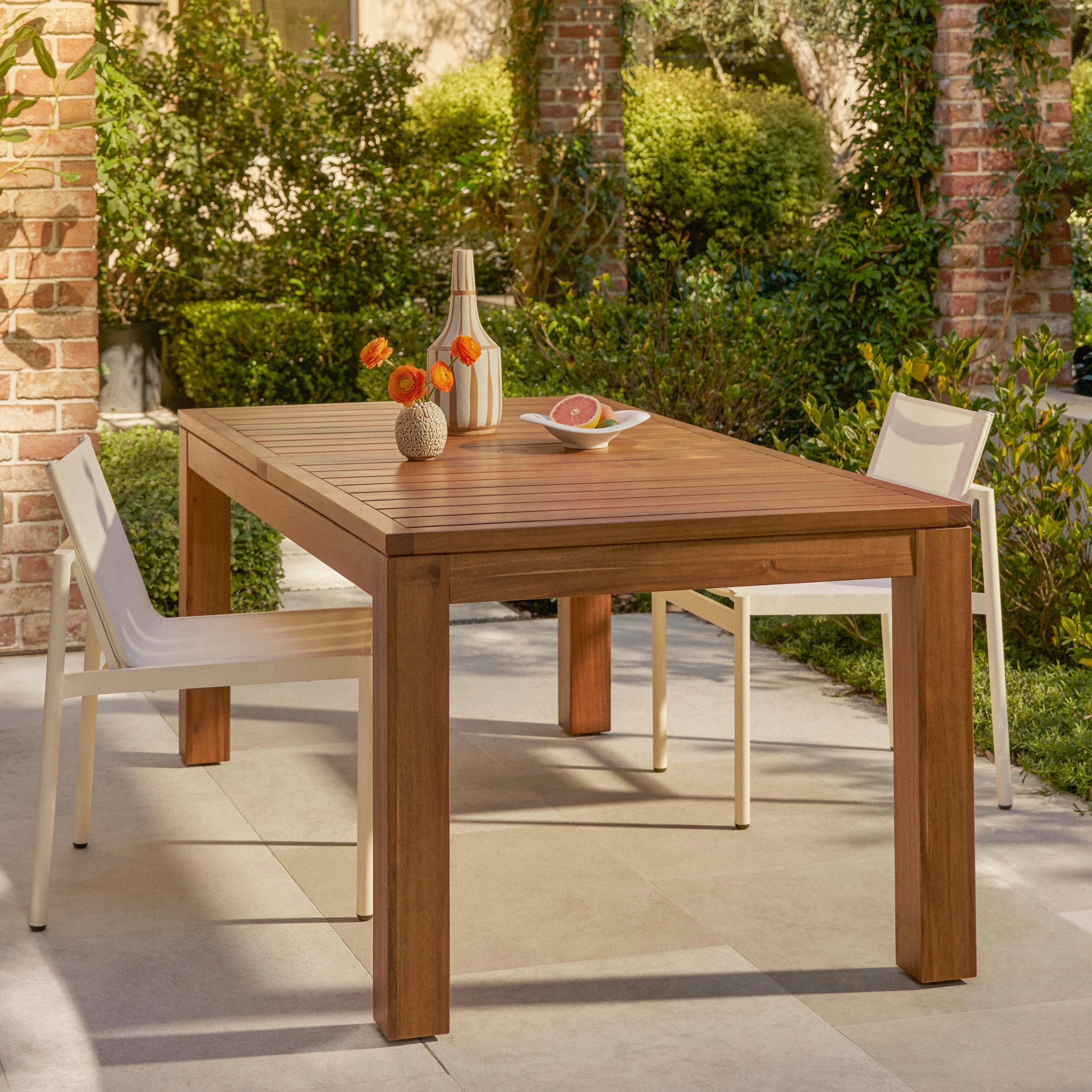 Avalon 74.5" - 98" Outdoor Extendable Dining Table - Acacia