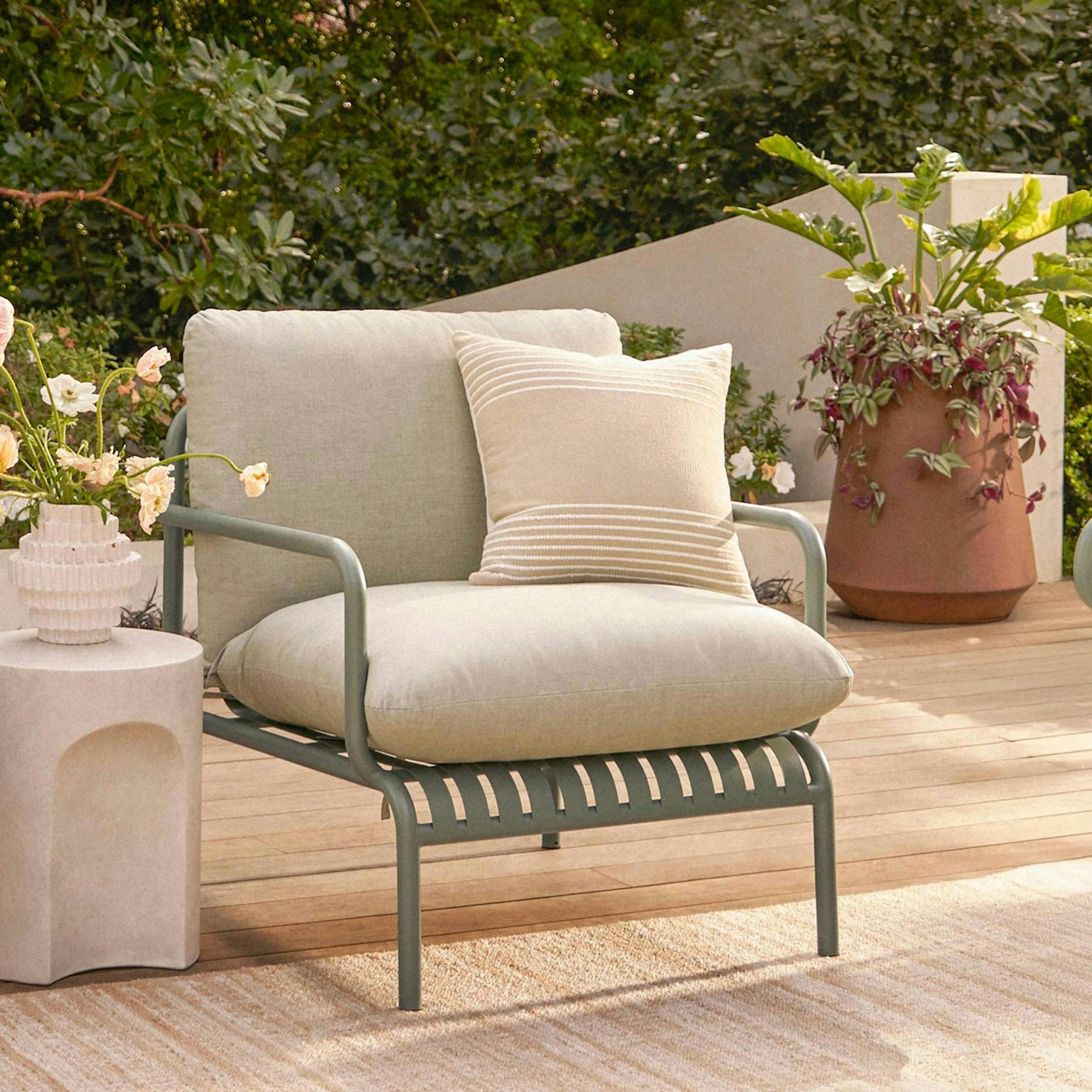 Sarek 31.5" Outdoor Lounge Chair - Sunbrella® Mint