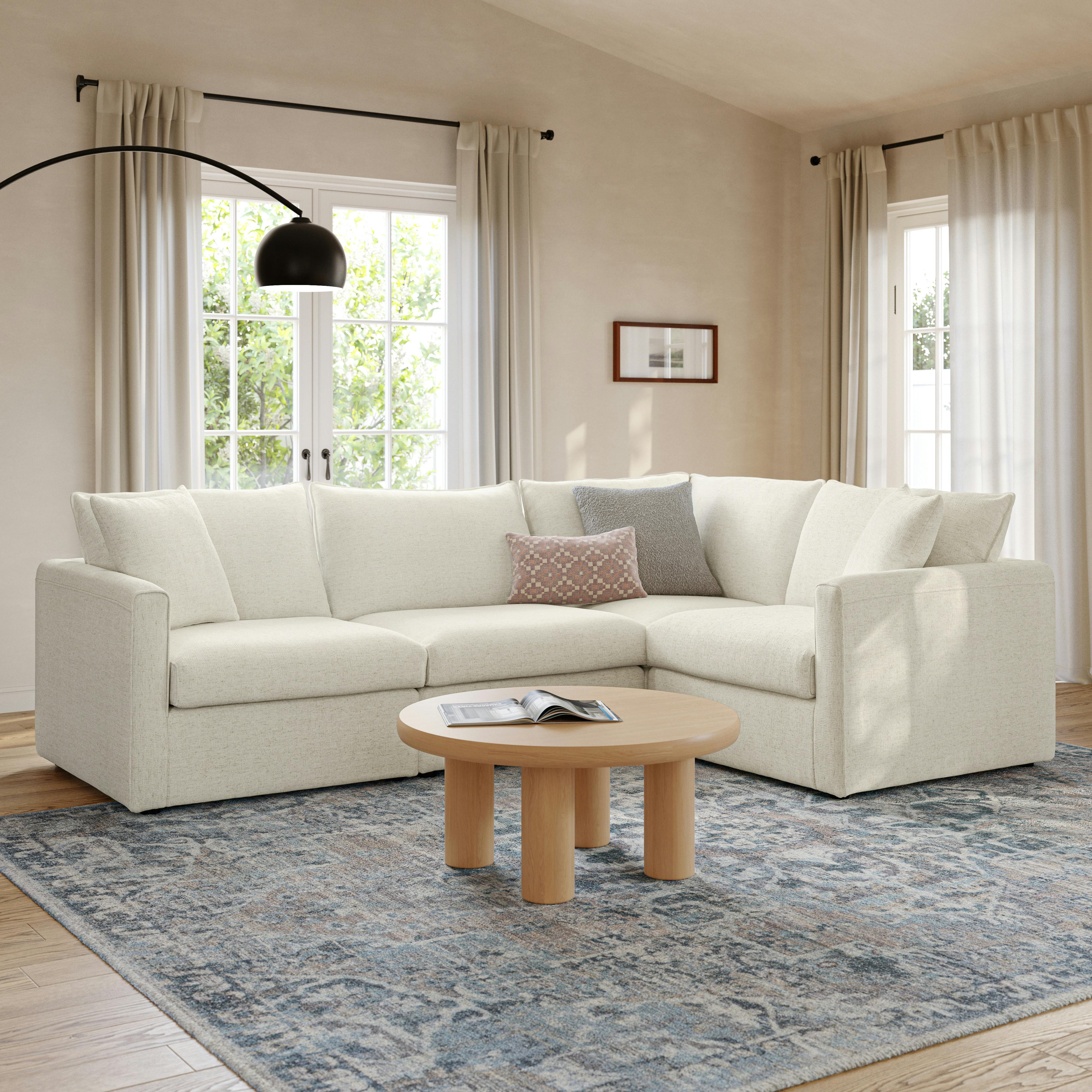 Lenae 106" Modular L-Shape Sectional - Savoy Ivory
