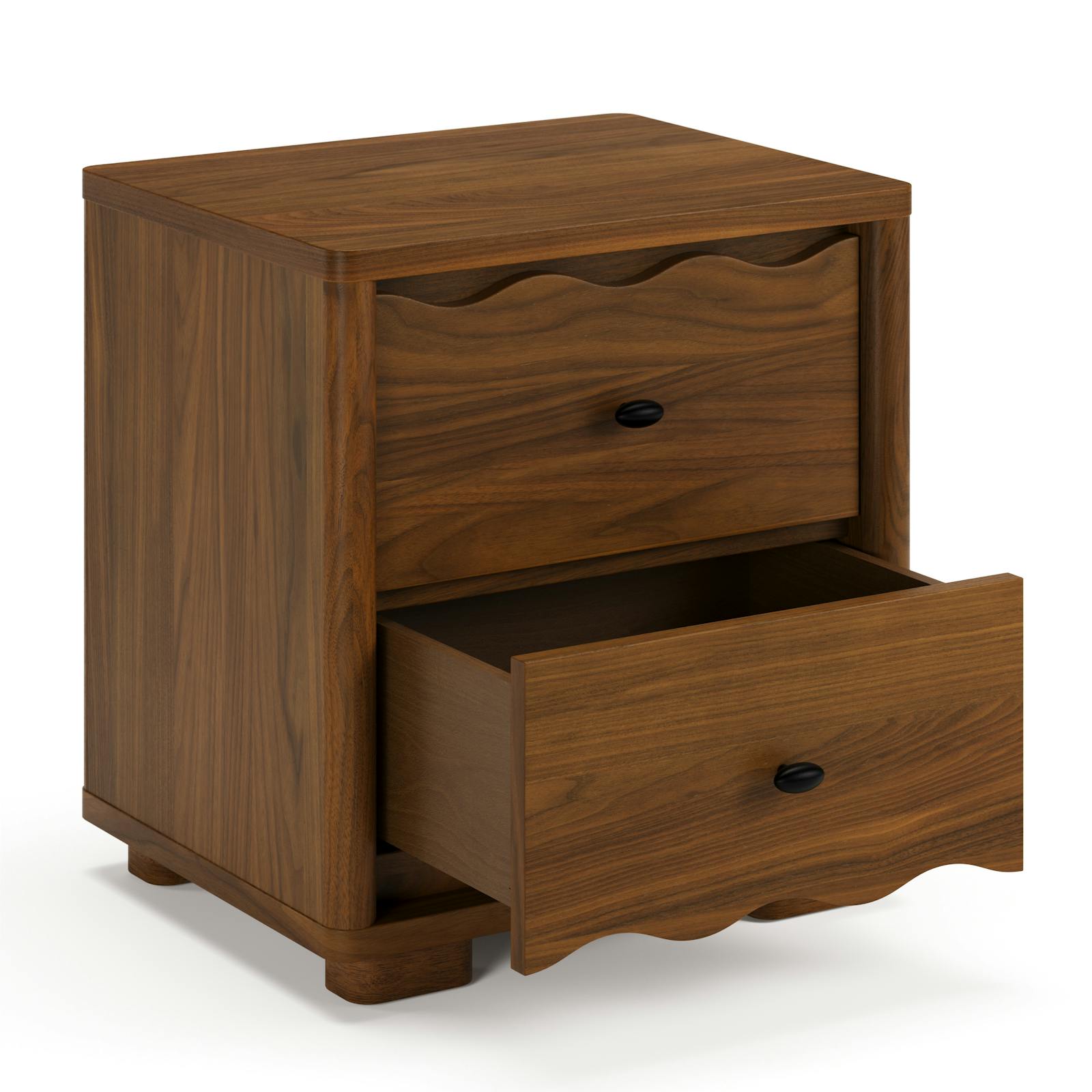 Boe 2-Drawer Nightstand - Walnut