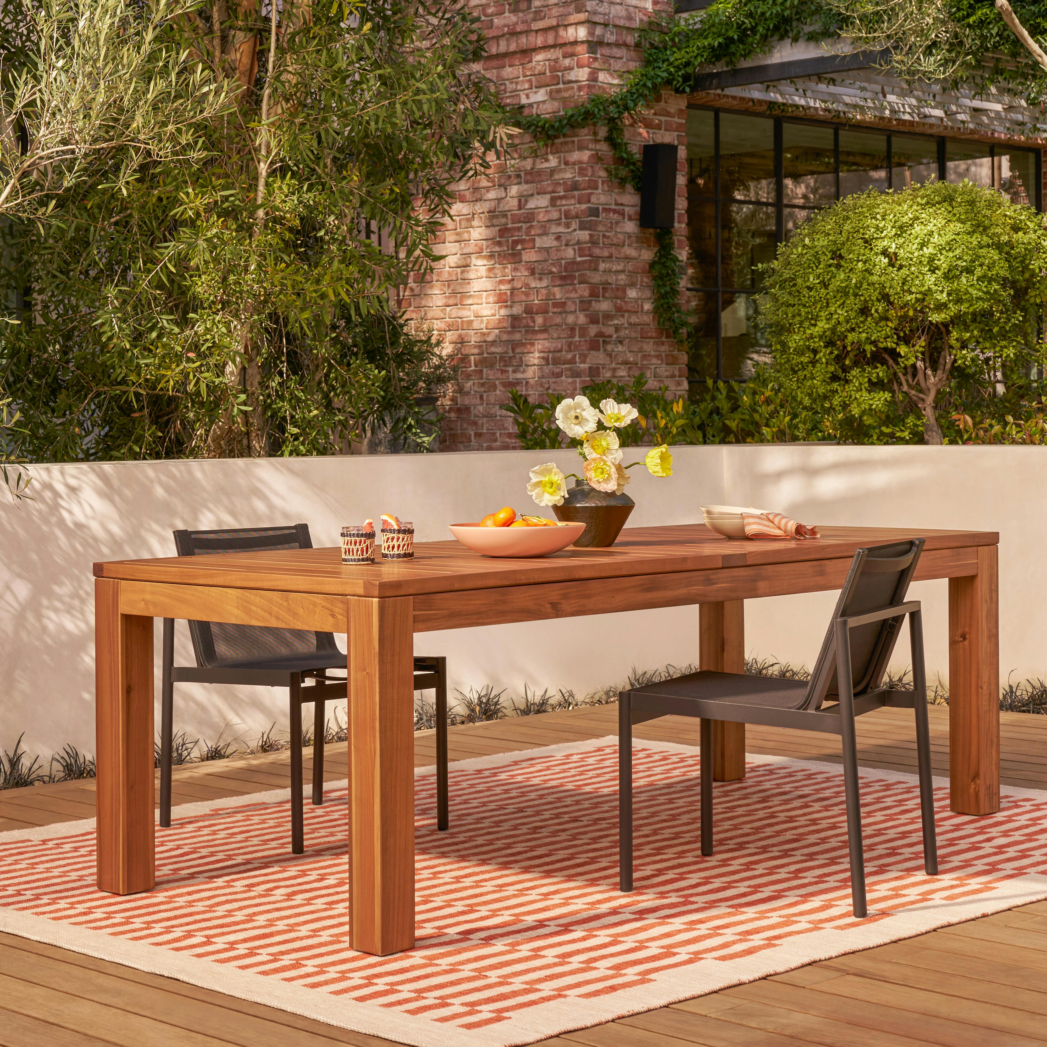 Avalon 90" - 114" Outdoor Extendable Dining Table - Acacia