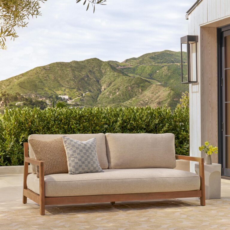 Elise 80" Outdoor Sofa - Basket Beige