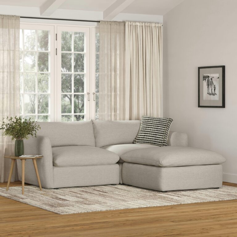 Leigh 92" Modular Sectional - Silver Ivory
