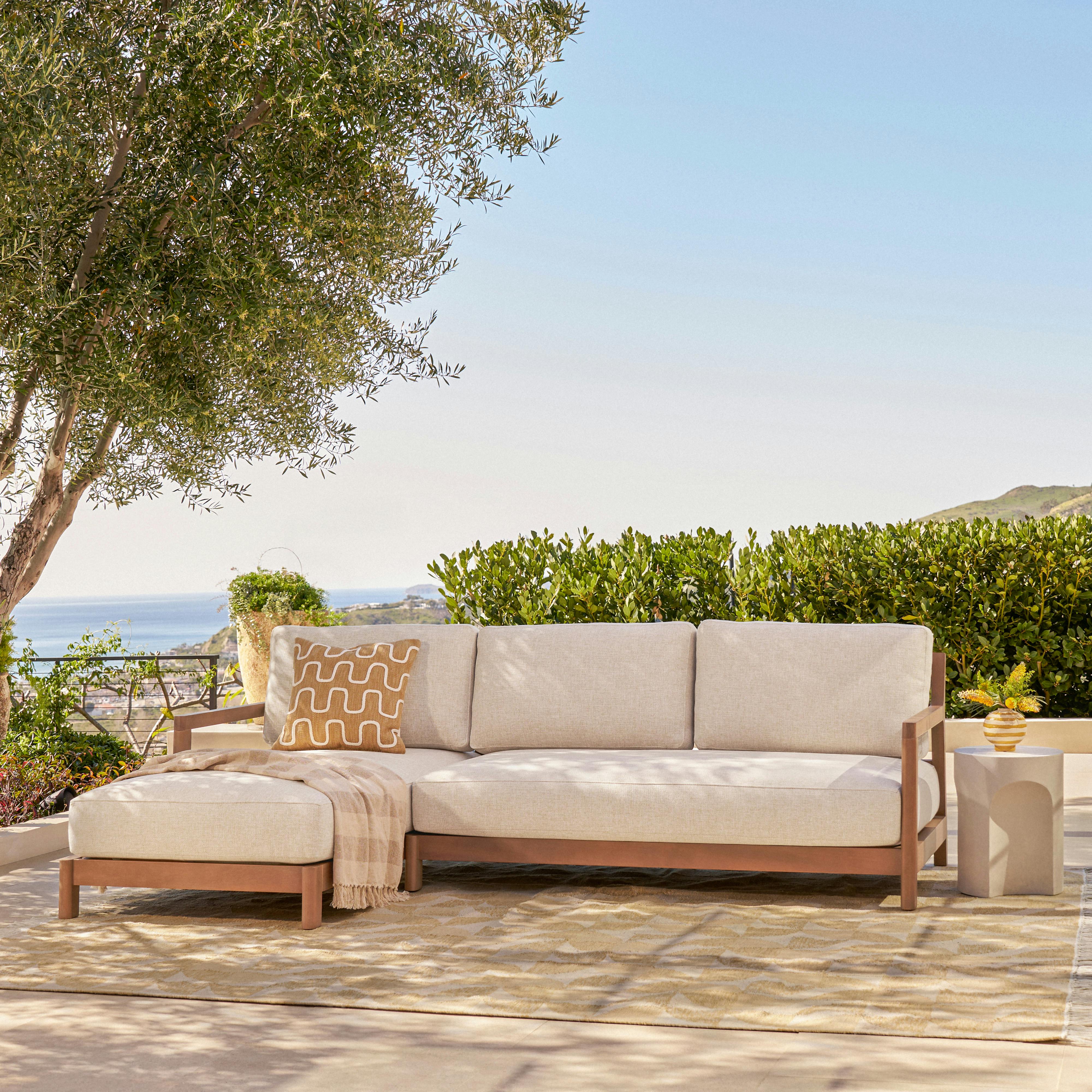 Elise 100" Outdoor Left Sectional - Basket Beige