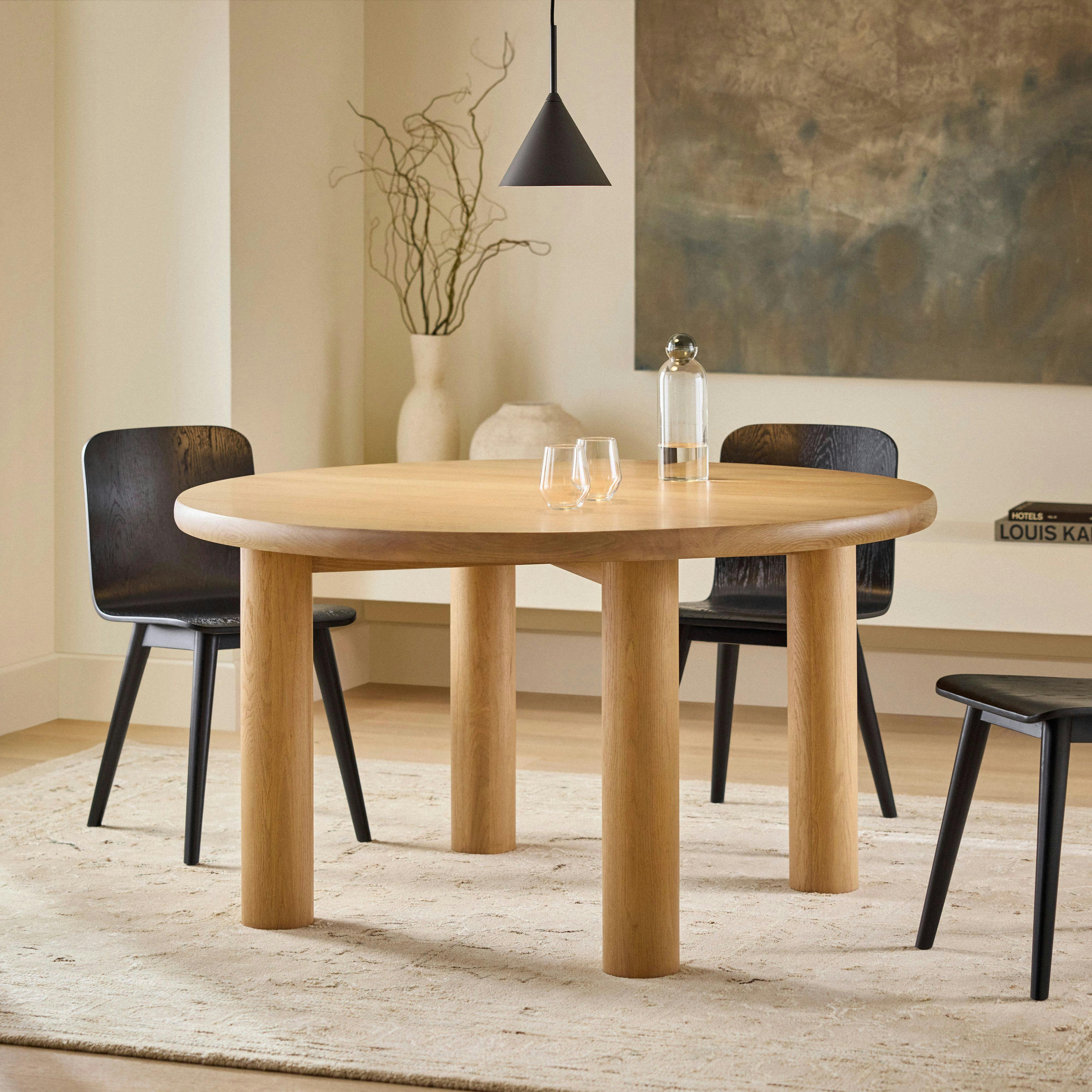 Adel 55.5" Round Dining Table - White Oak