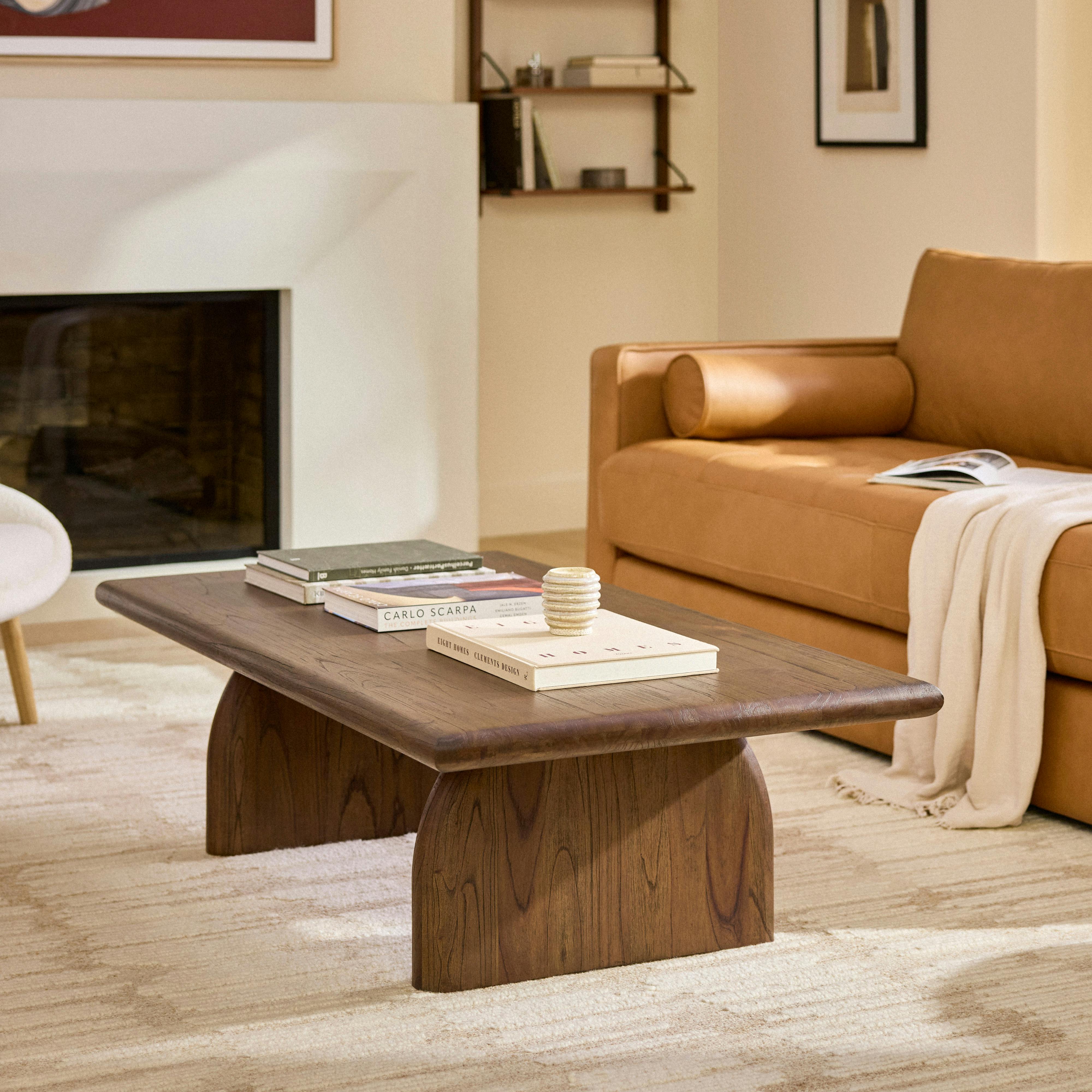 Lloyd 54" Coffee Table - Warm Brown