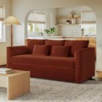 Marina 80" Velvet Sofa - Hale Rust
