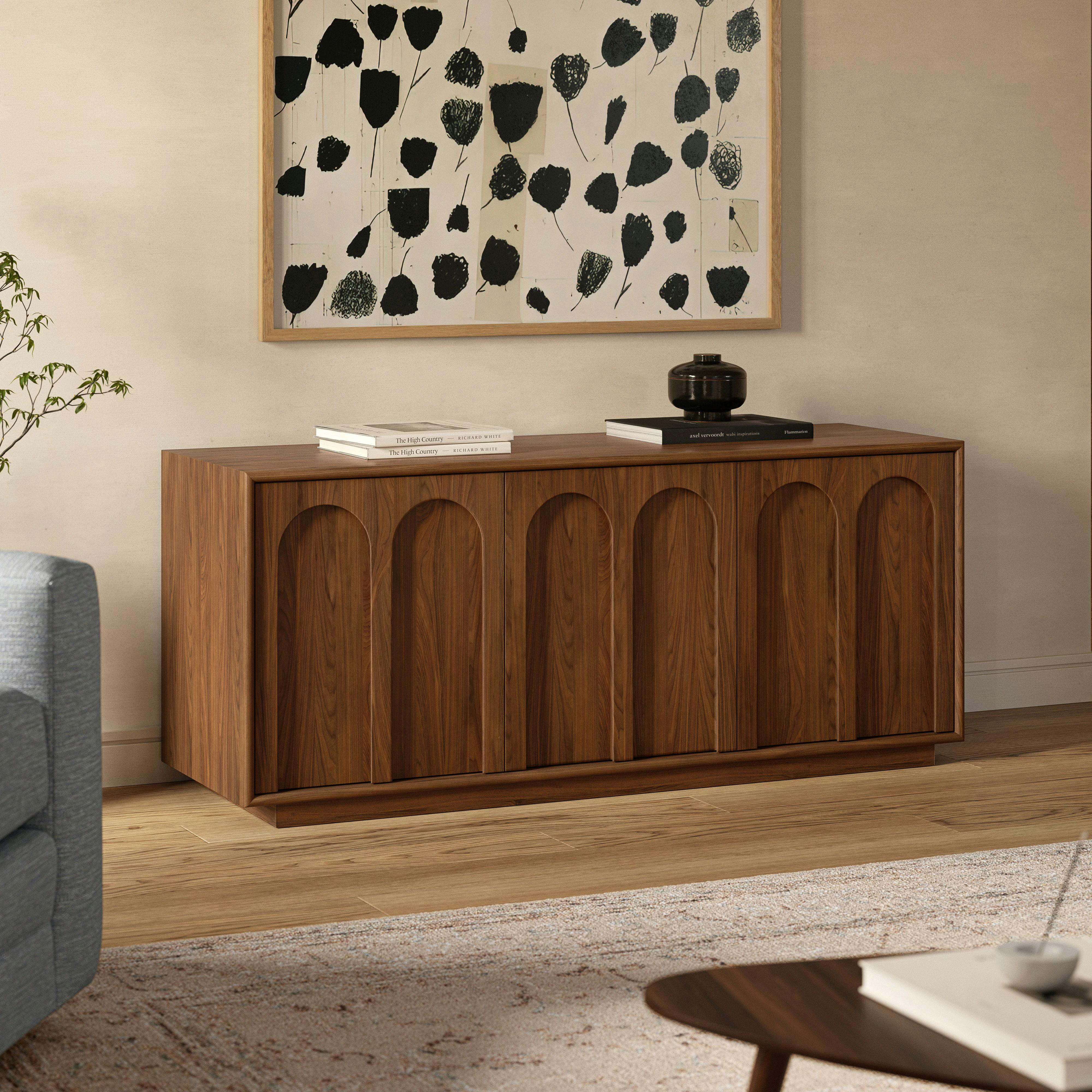 Prima 55.5" Media Unit - Walnut