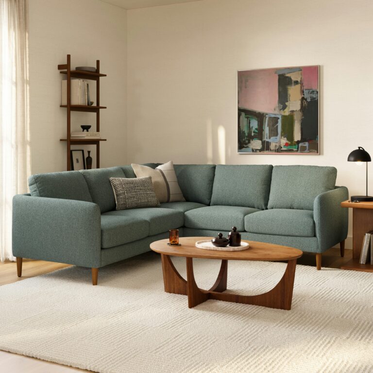 Hanson 88.5" Corner Sectional - Thistle Green