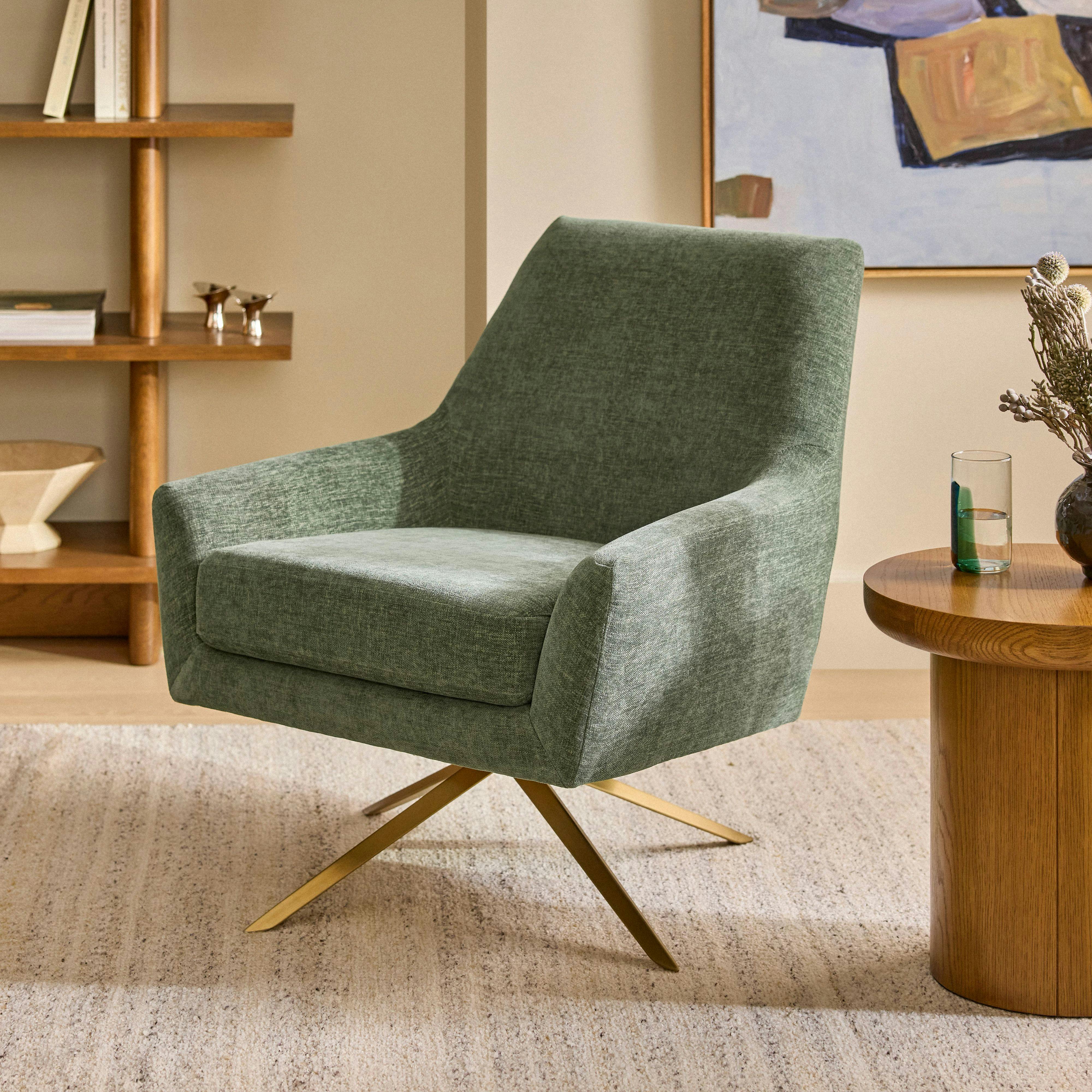 Spin 30.5" Swivel Lounge Chair - Hestia Green