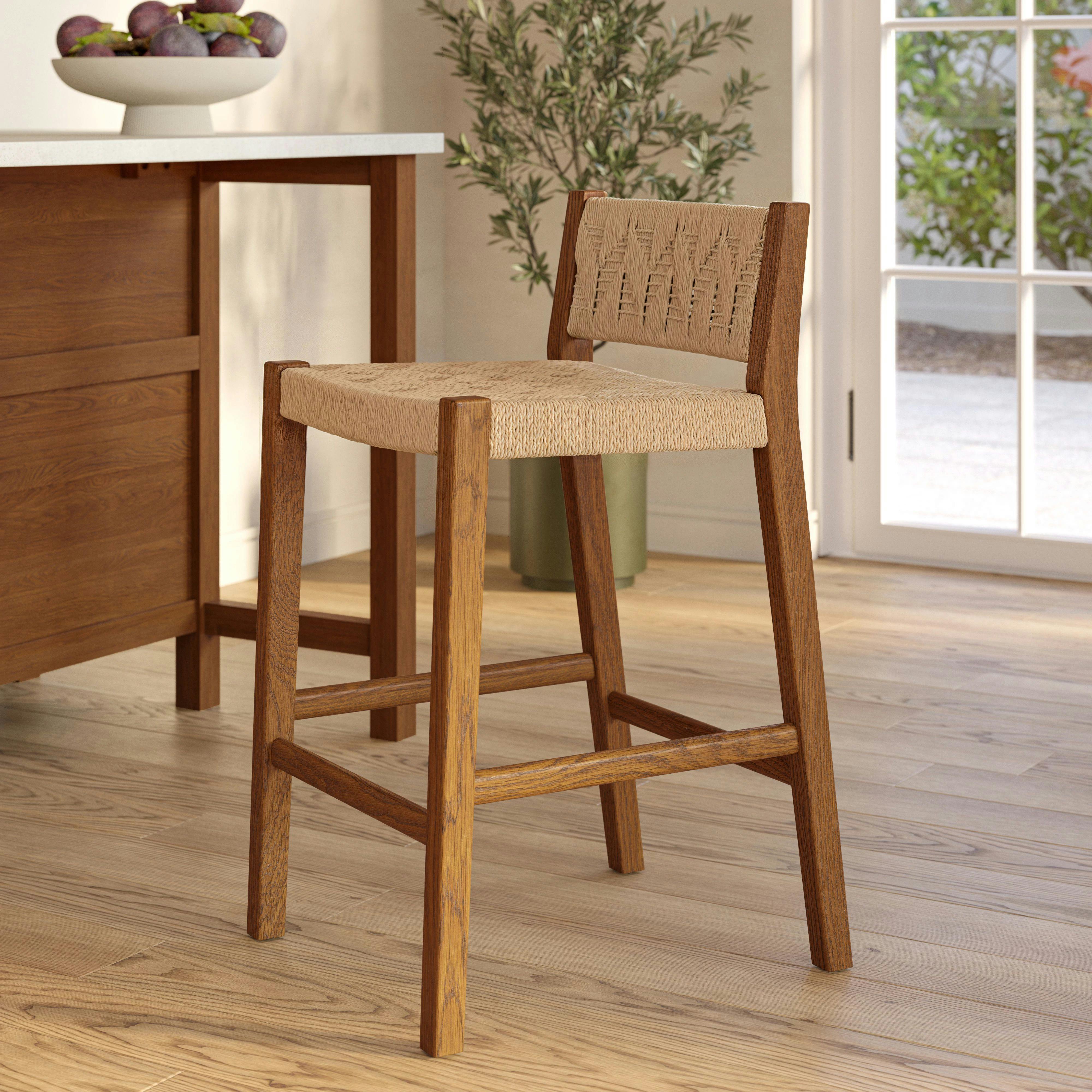 Tilli Corded Counter Stool - Smoked Oak