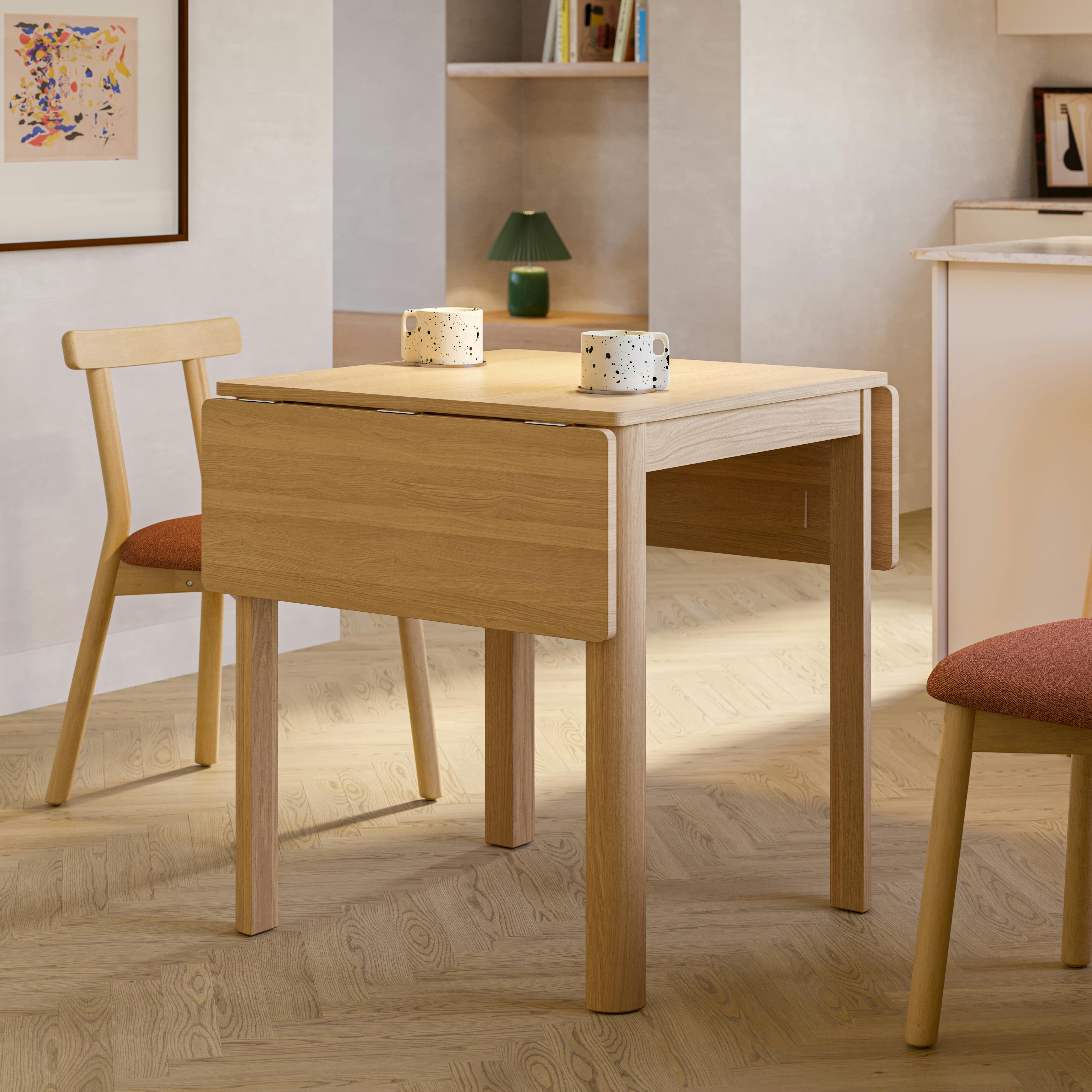 Holme 27" - 48" Drop Leaf Dining Table - White Oak
