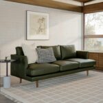 Burrard 83.5" Leather Sofa - Charme Green