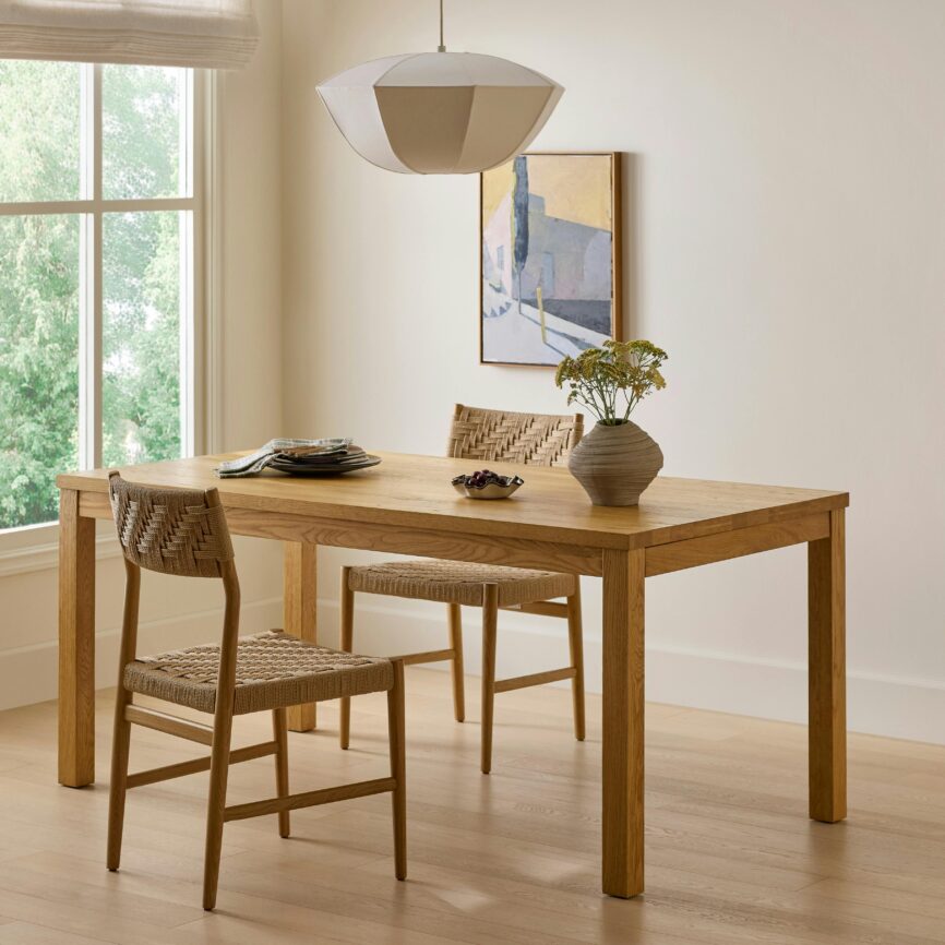 Ashford 67" Solid Wood Dining Table - Brushed Natural Oak