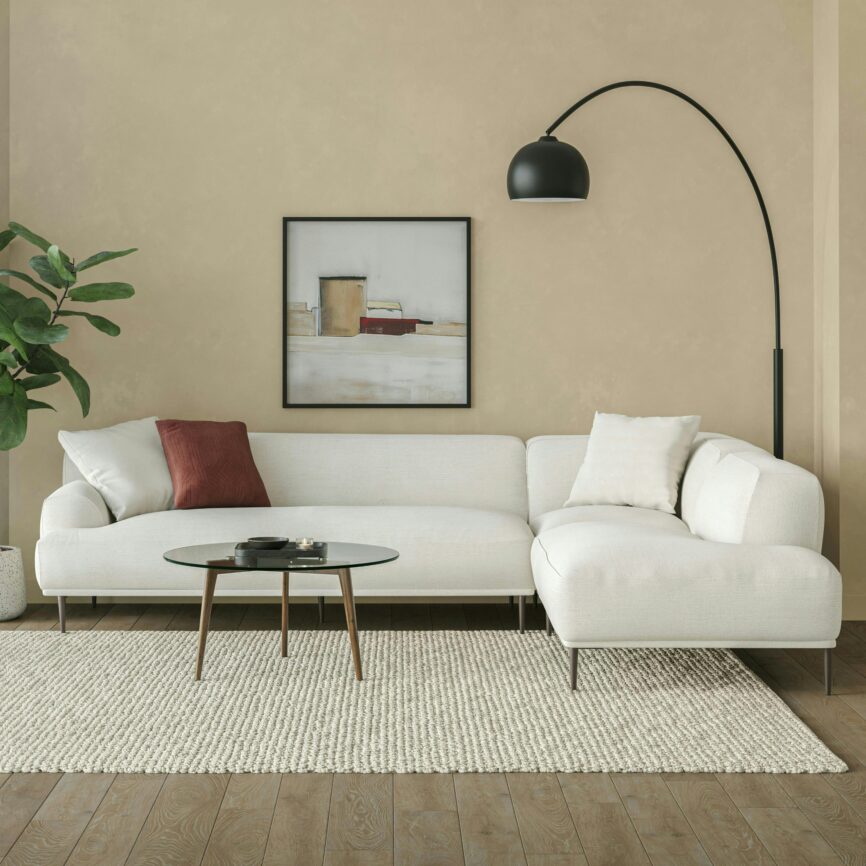 Abisko 113" Right L-Shaped Sectional - Quartz White