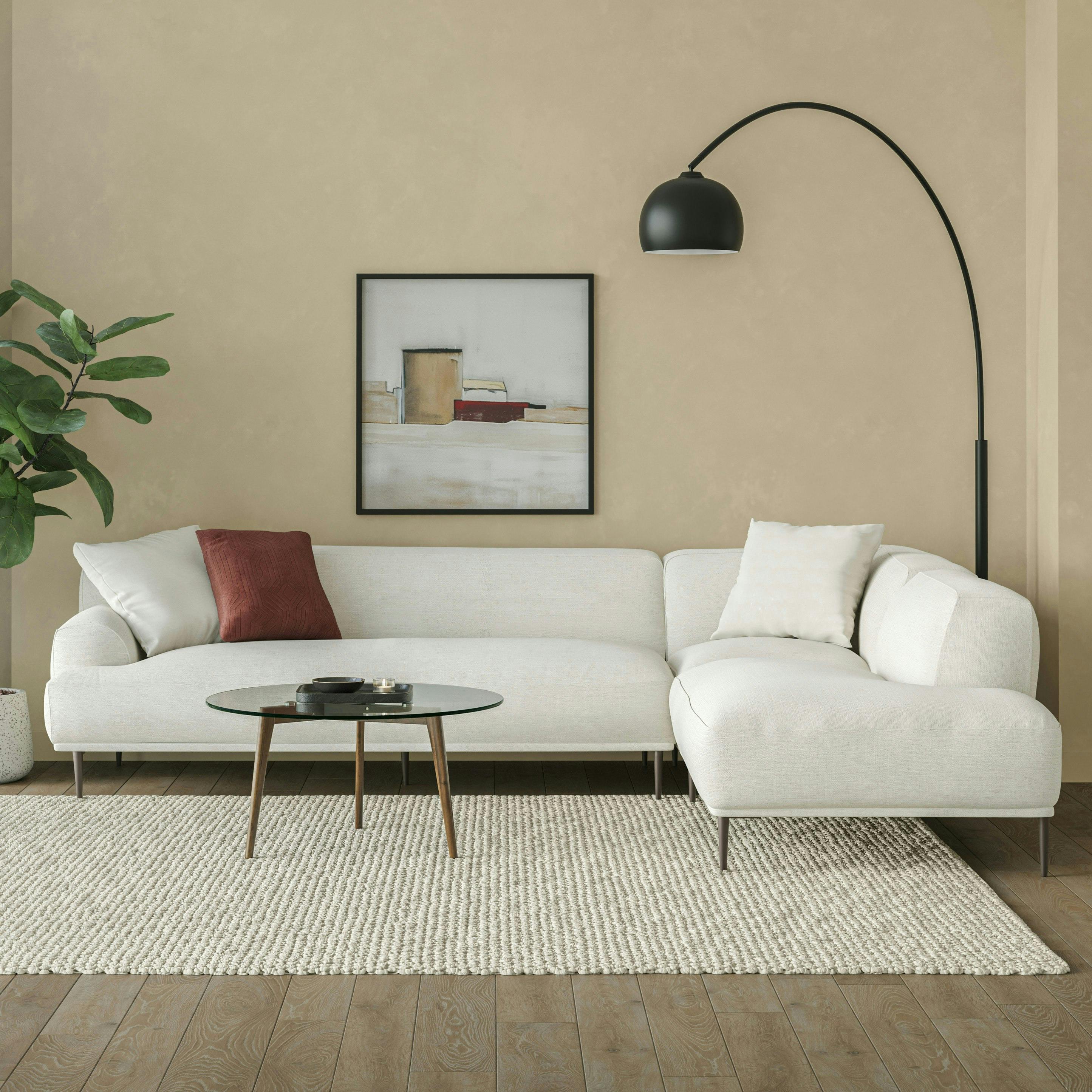 Abisko 113" Right L-Shaped Sectional - Quartz White
