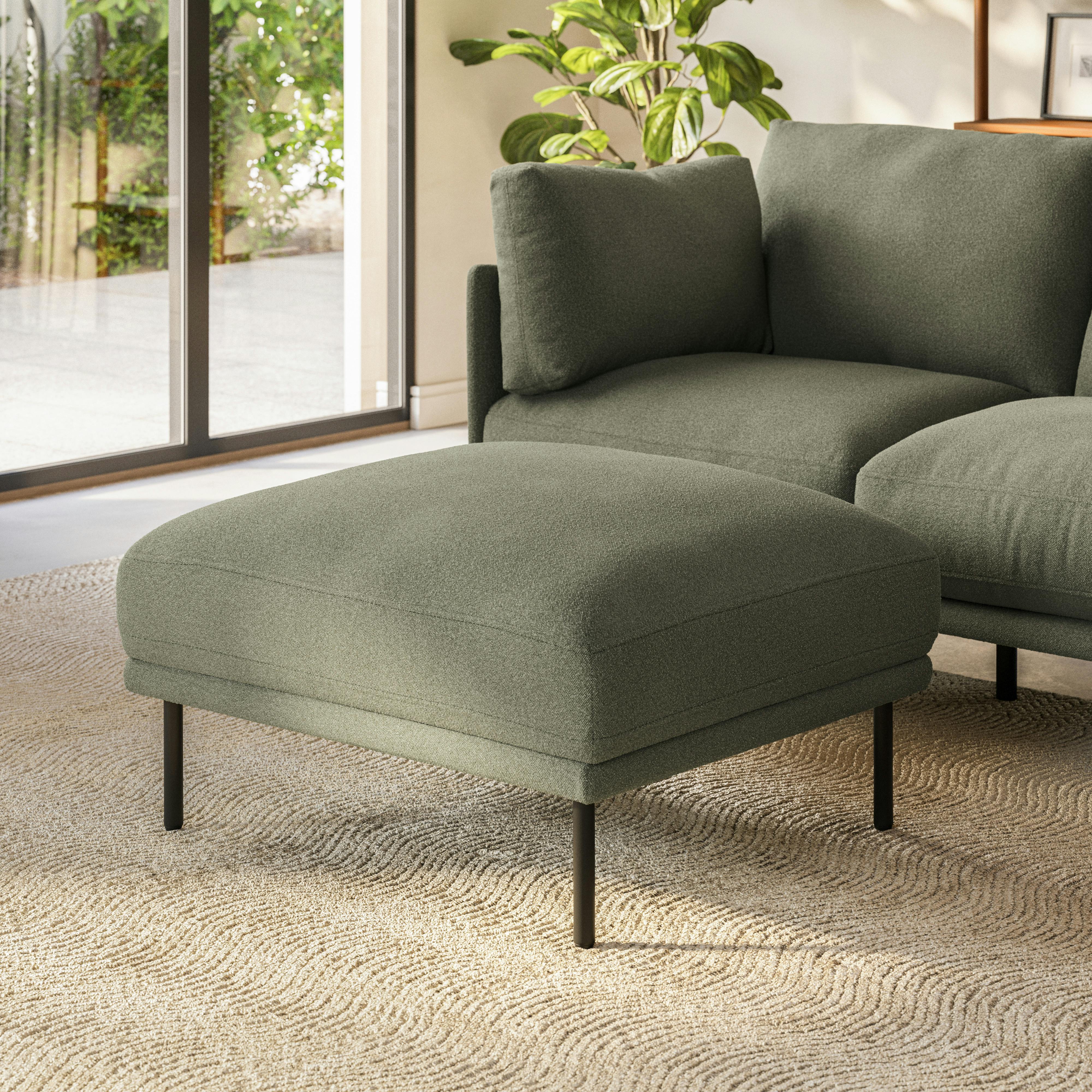 Olsen 32.5" Ottoman - Ratine Vine Green