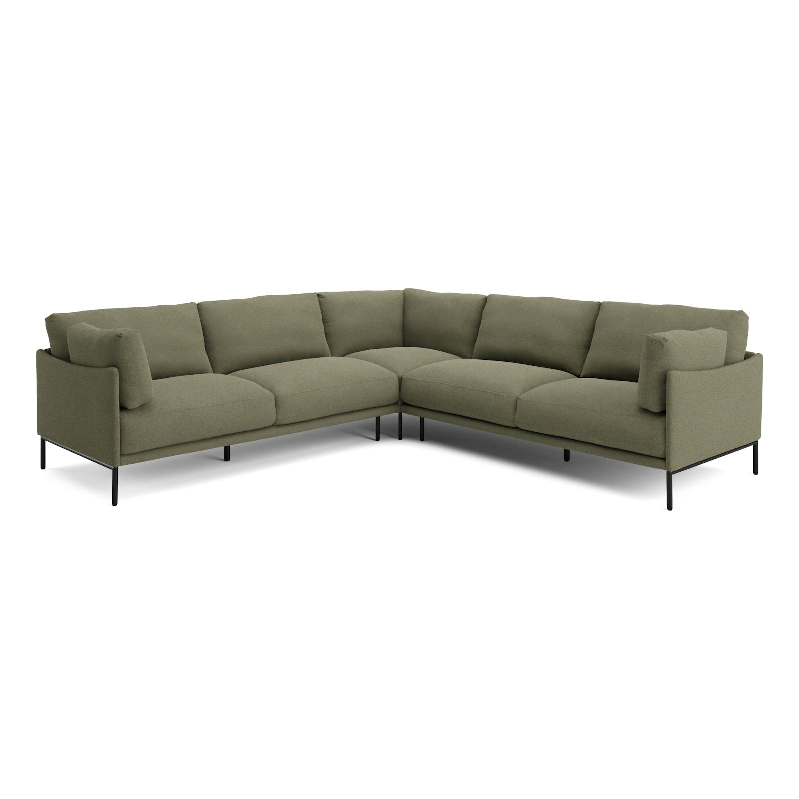 Olsen 106.5" Corner Sectional - Ratine Vine Green