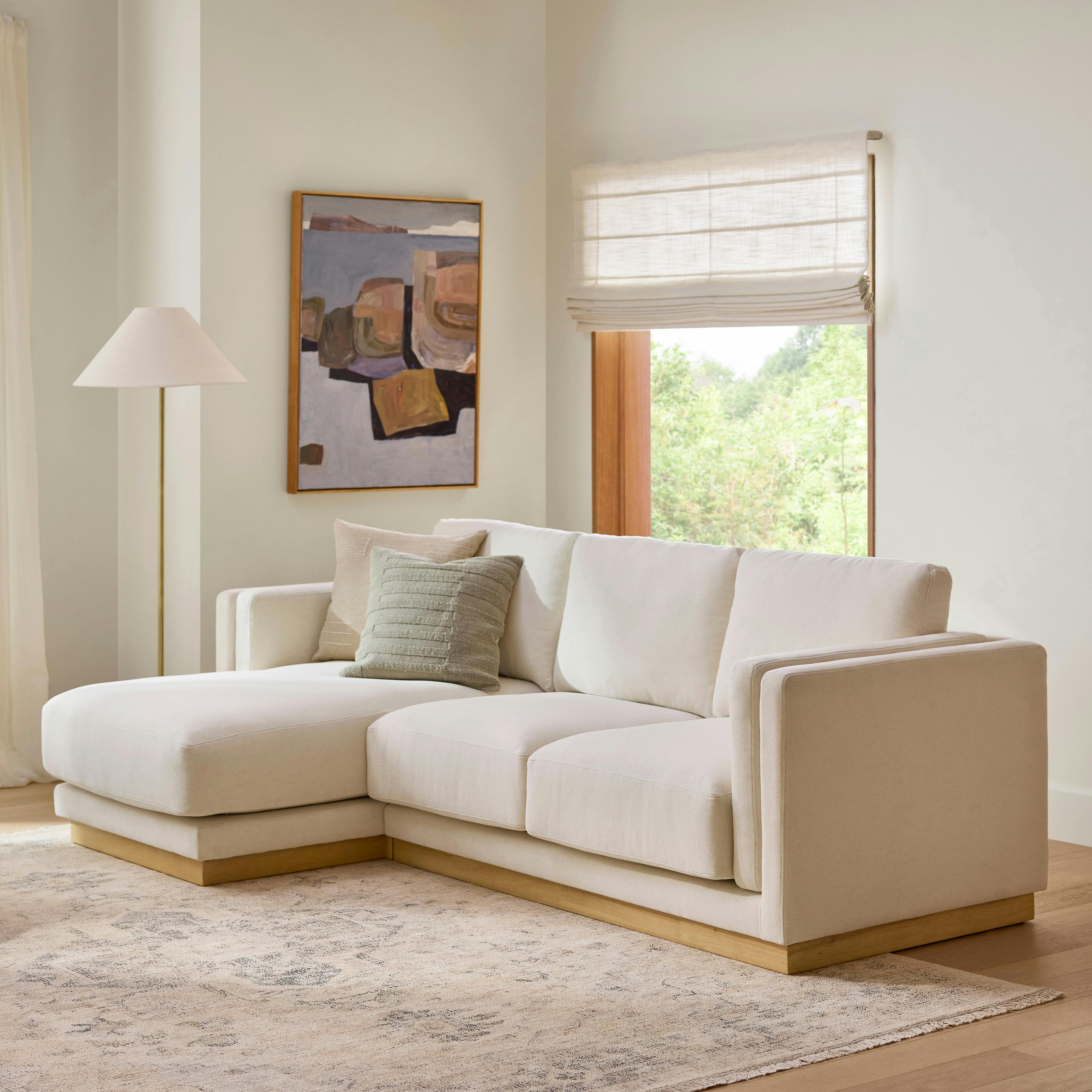 Tully 101" Left Sectional - Savoy Ivory