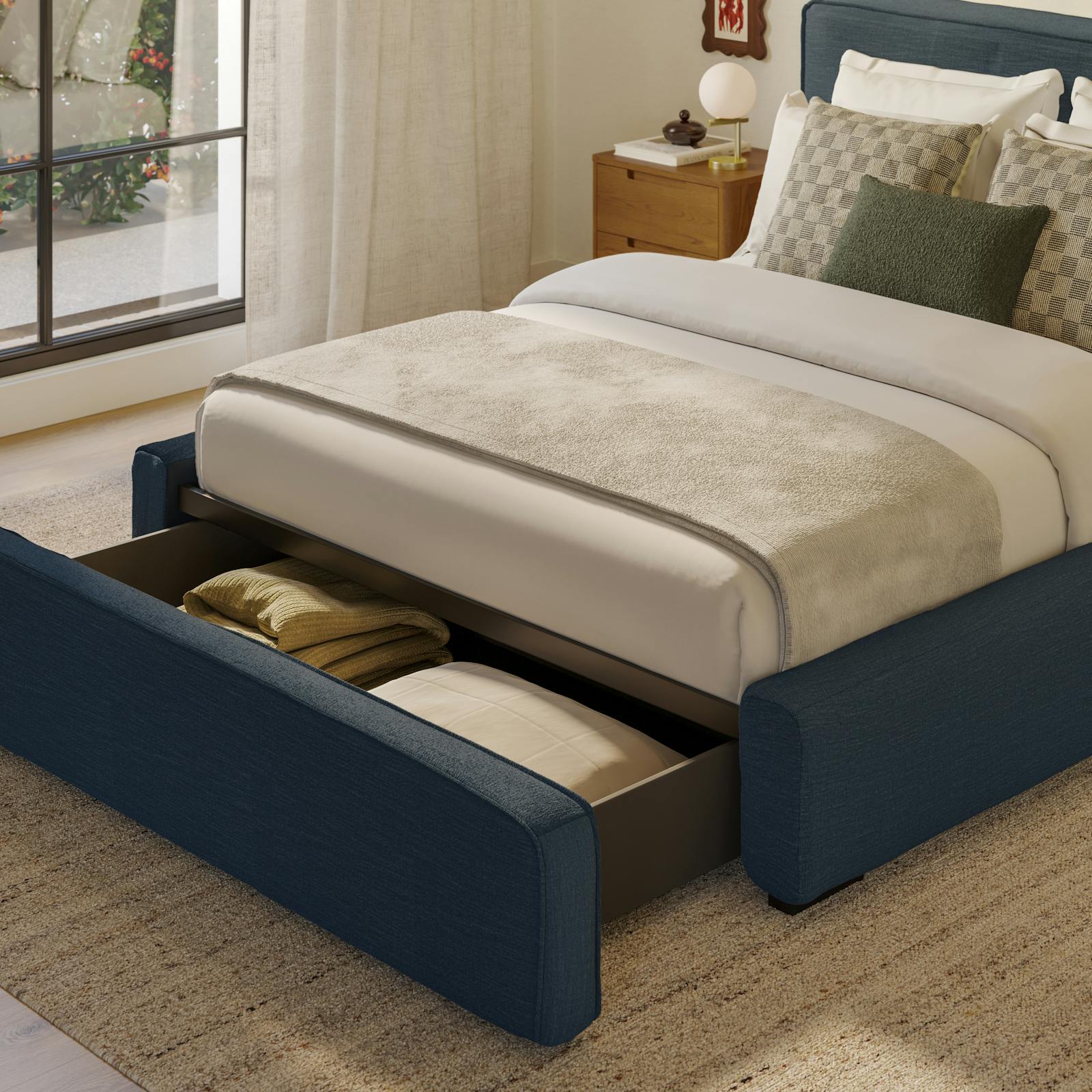 Cigar Upholstered Storage Bed
