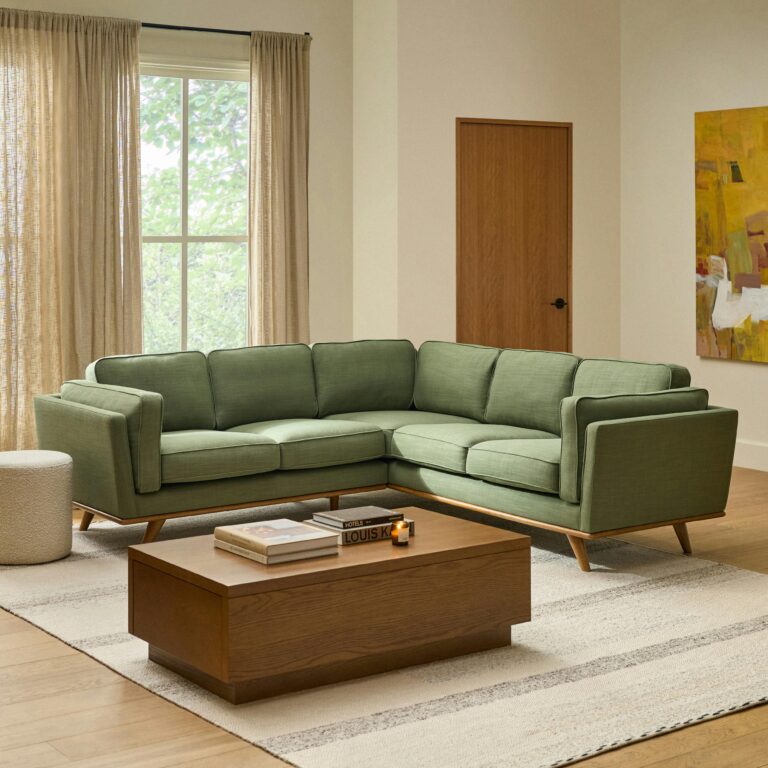 Timber 93" Corner Sectional - Olio Green