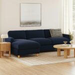 Vati 114" Velvet Storage Sleeper Sectional
