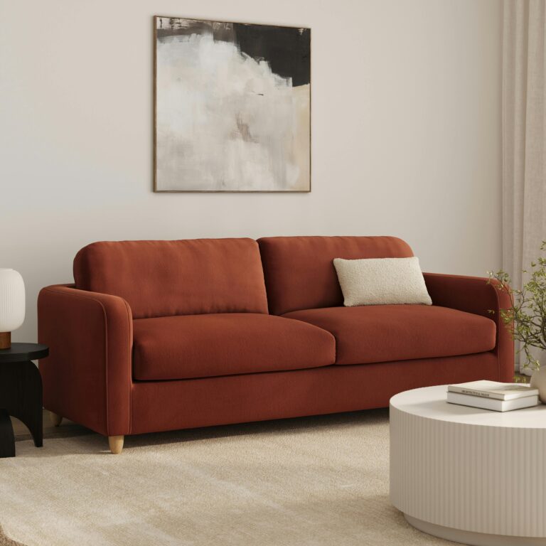 Vati 92" Velvet Sofa - Hale Rust