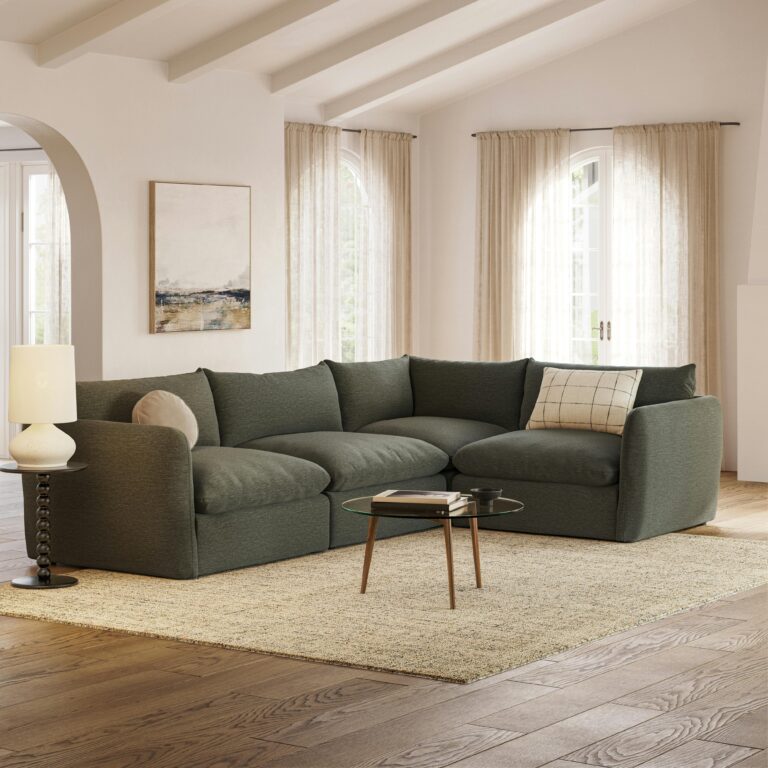Leigh 126" Modular L Sectional - Silver Moss
