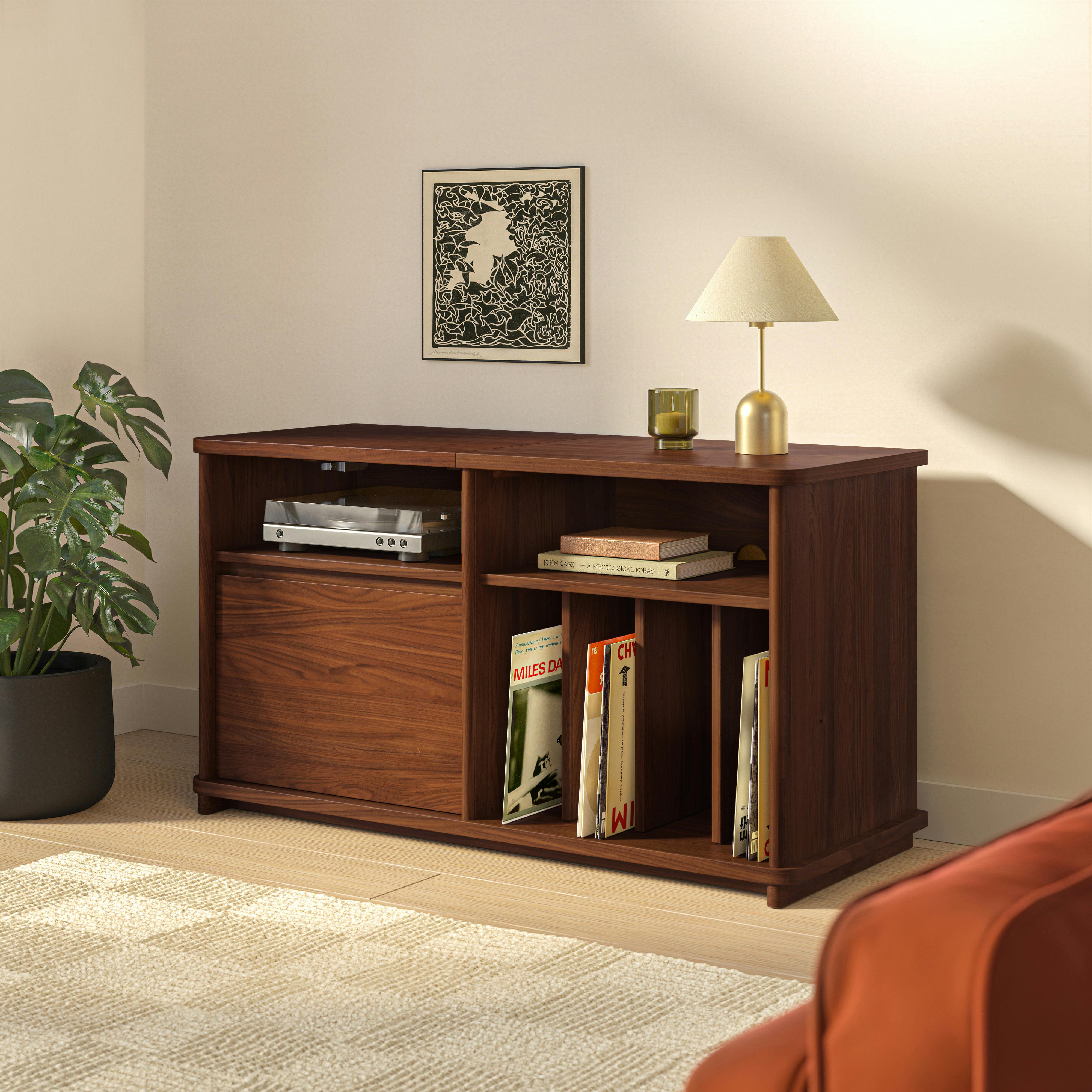 Judith 49.5" Vinyl Media Unit - Walnut