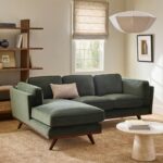 Timber 93" Velvet Left Sectional - Hale Fir Green