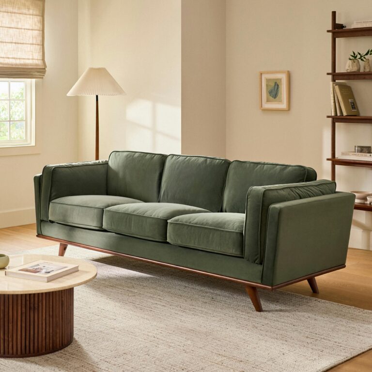 Timber 90" Velvet Sofa - Hale Fir Green
