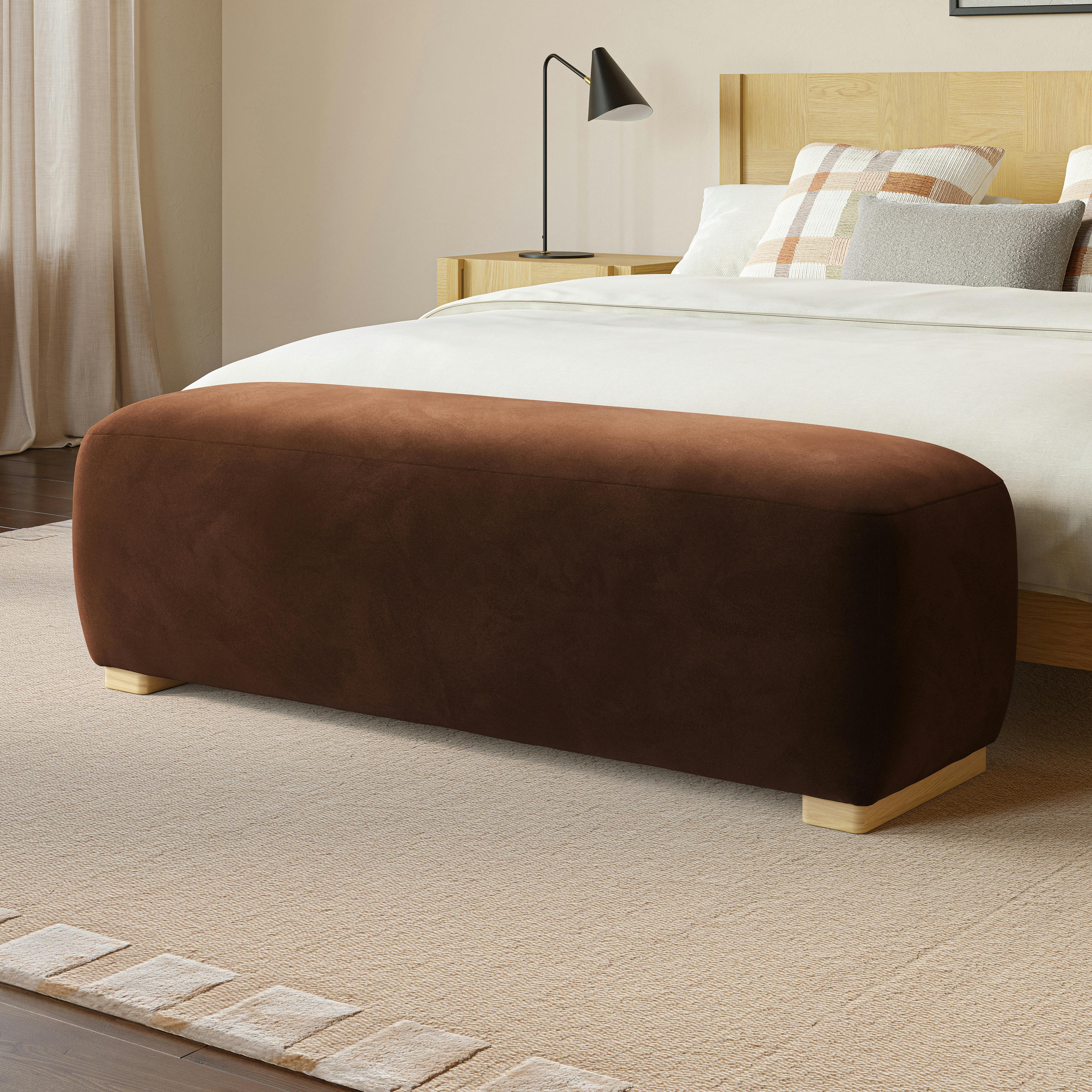 Alaiah 58" Velvet Bench - Hale Earth