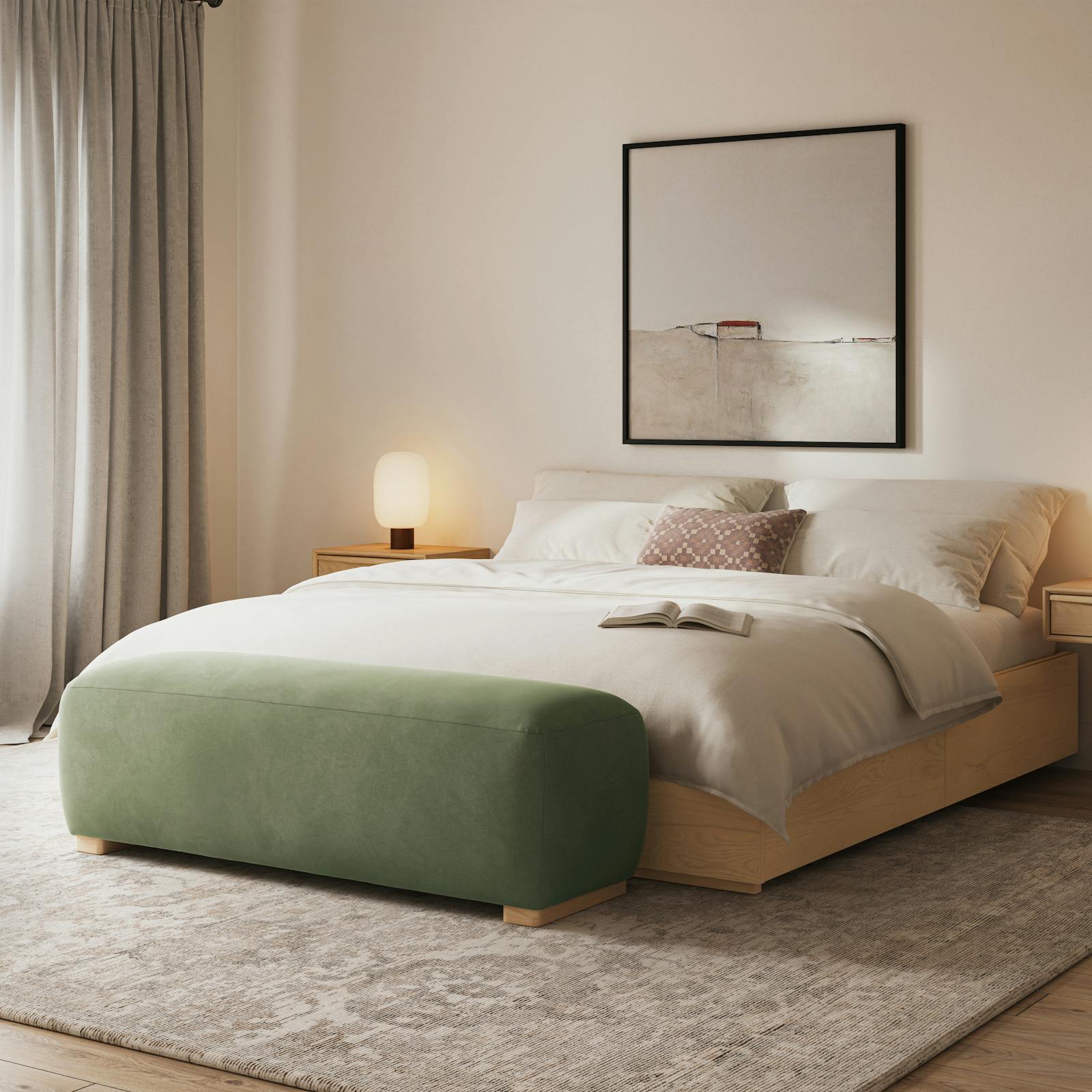 Alaiah 58" Velvet Bench