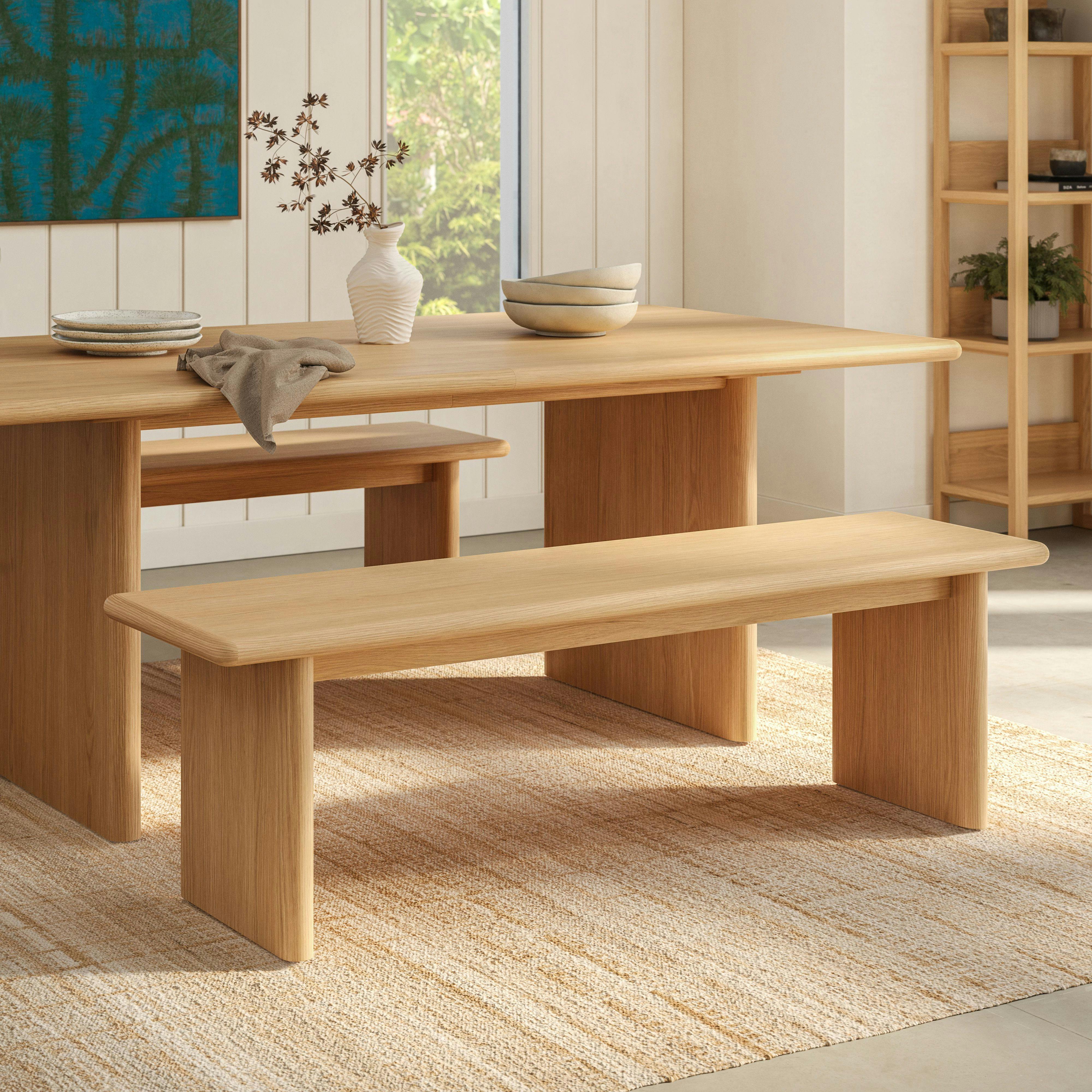 Torme 63" Bench - White Oak