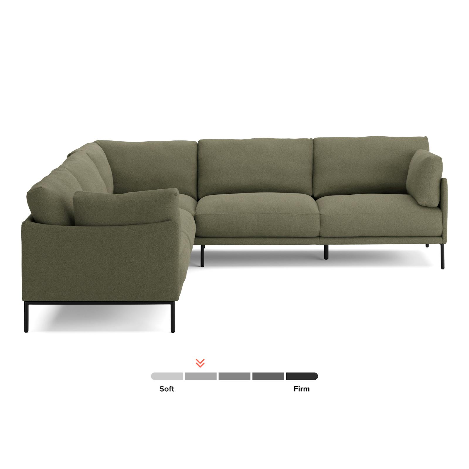 Olsen 106.5" Corner Sectional - Ratine Vine Green
