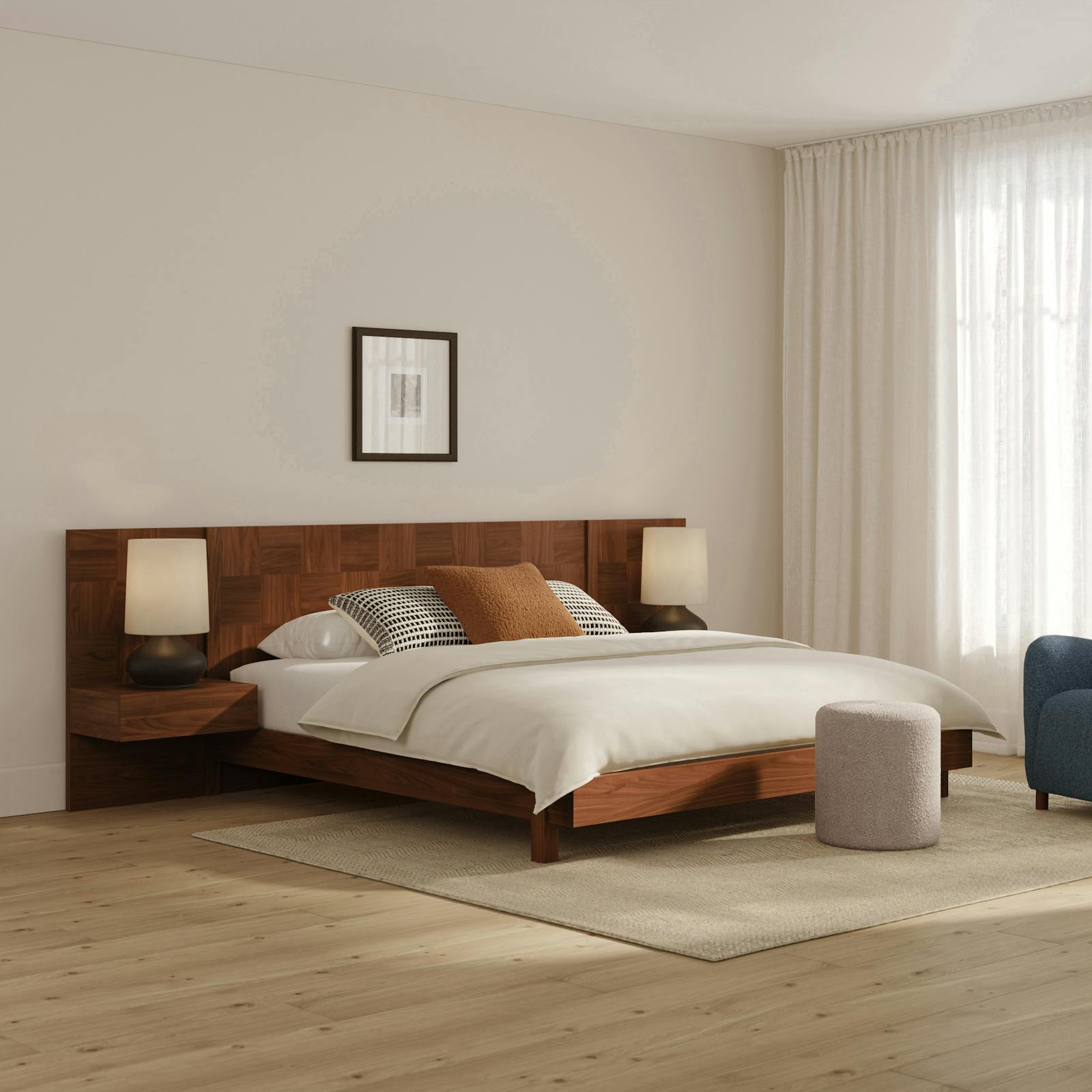 Ayra Bed and Nightstand Set