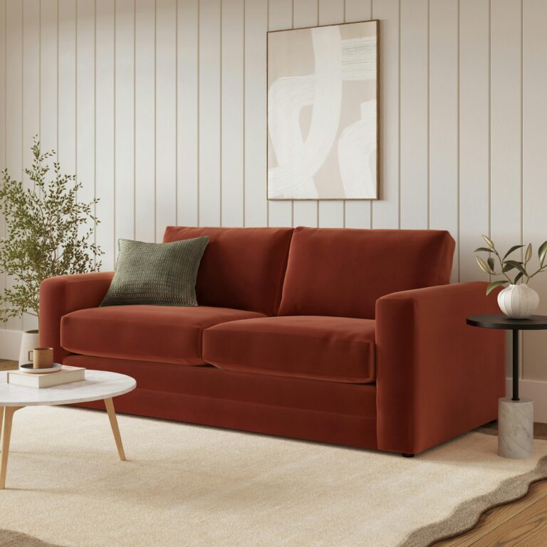Riley 84" Velvet Sofa Bed - Hale Rust